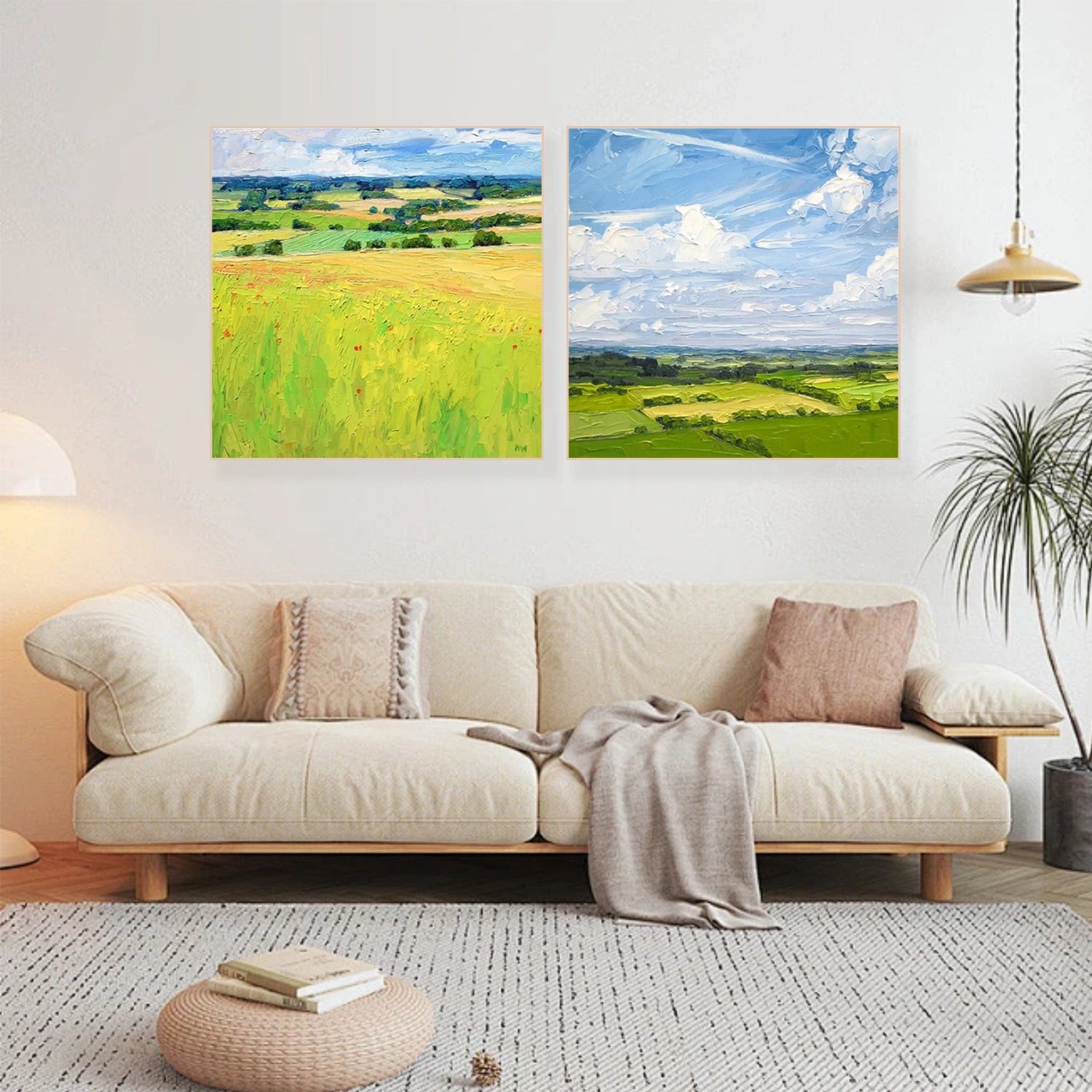 Flower & Tree Abstract Wall Art Set of 2 #ML141