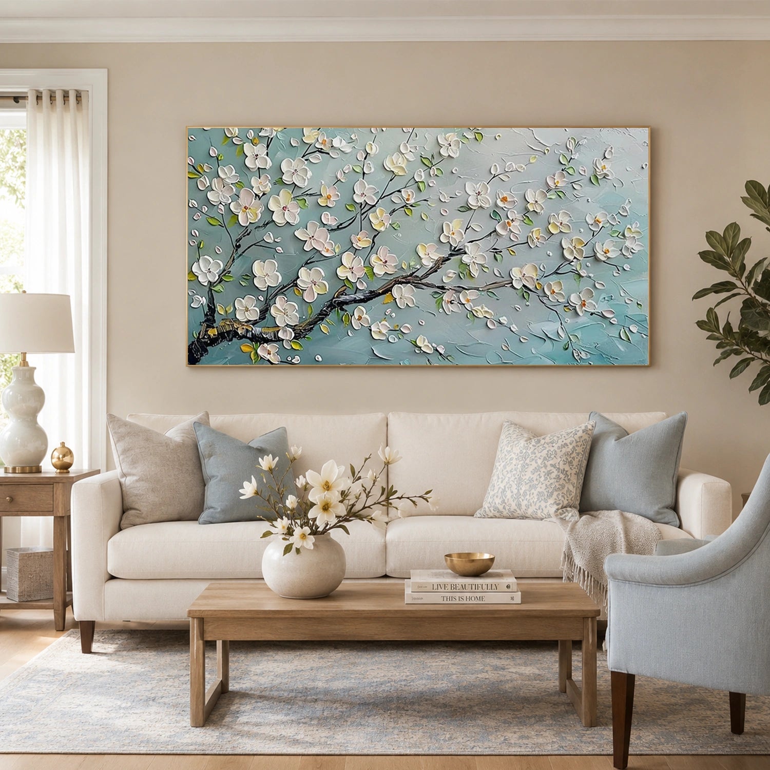 Flower & Tree Abstract Textured Wall Art #ML286