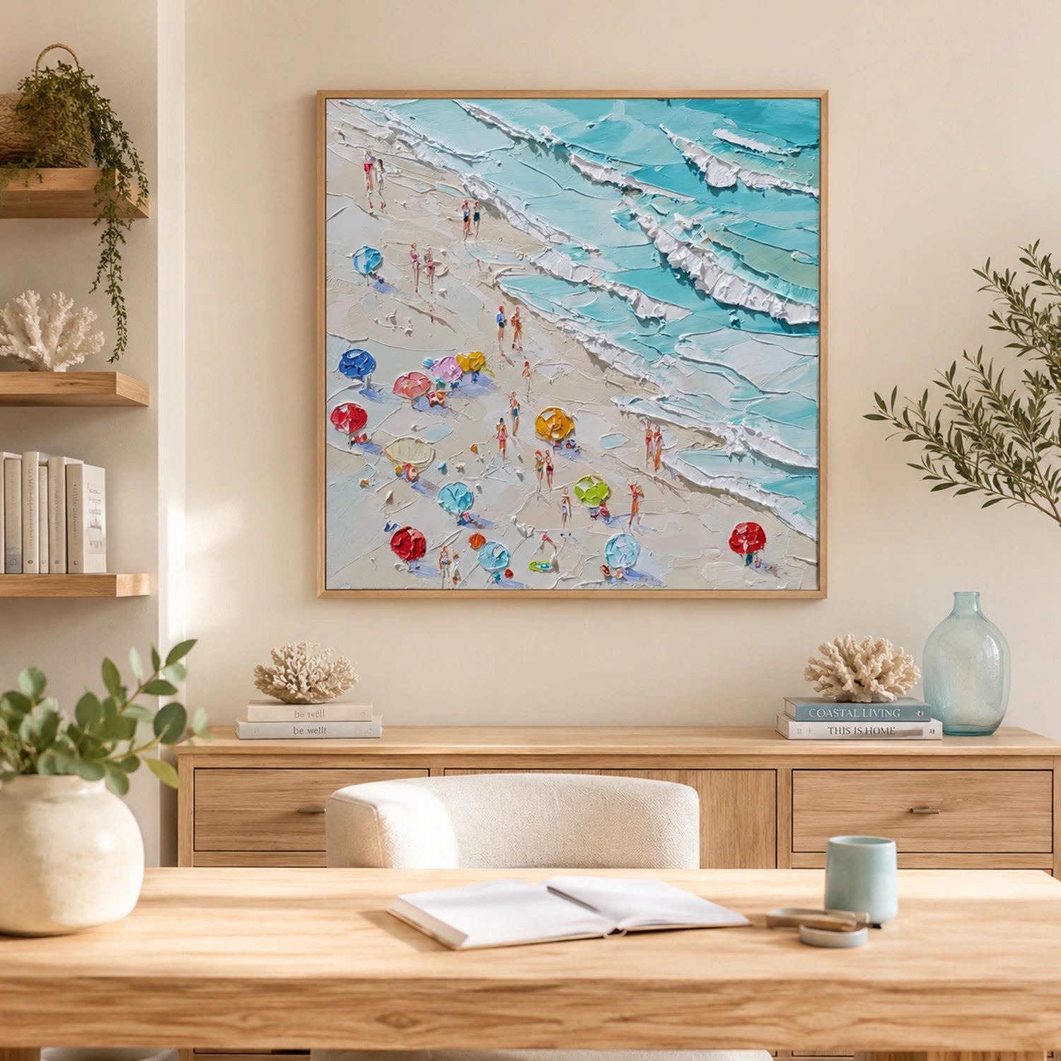 Sea & Sky Abstract Textured Wall Art #MS331