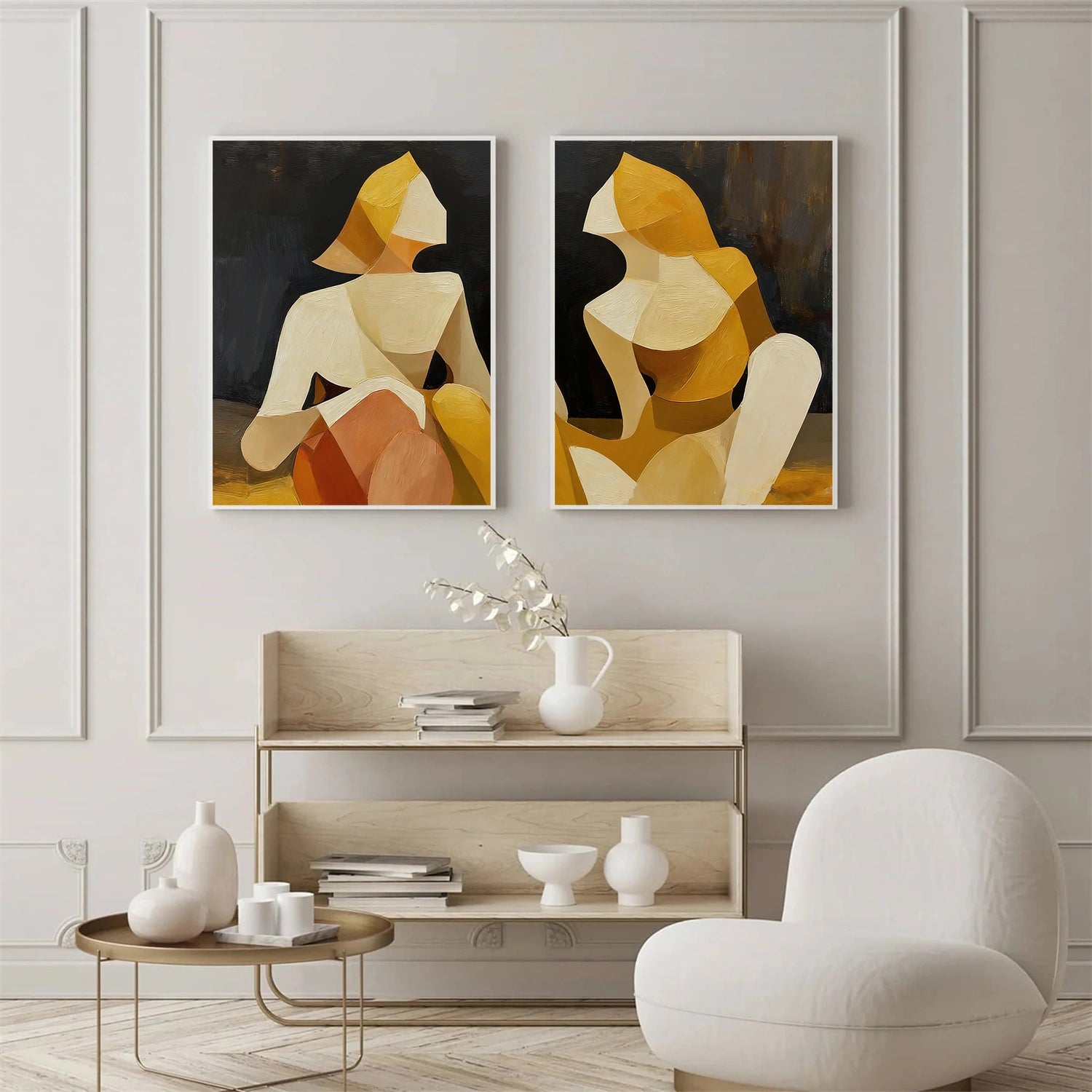 Abstract Portrait Wall Art Set of 2 #AP081