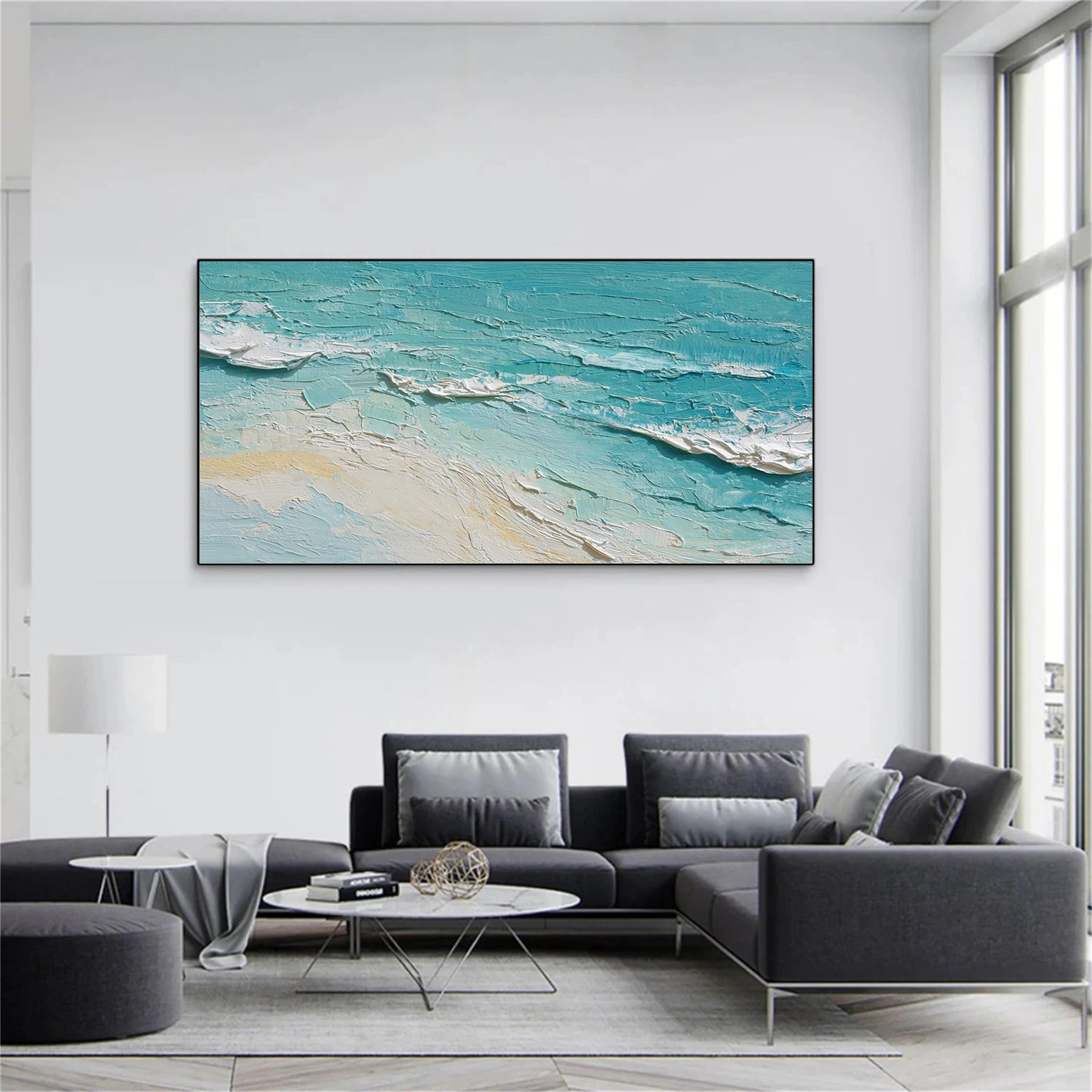 Sea & Sky Abstract Textured Wall Art #MS152