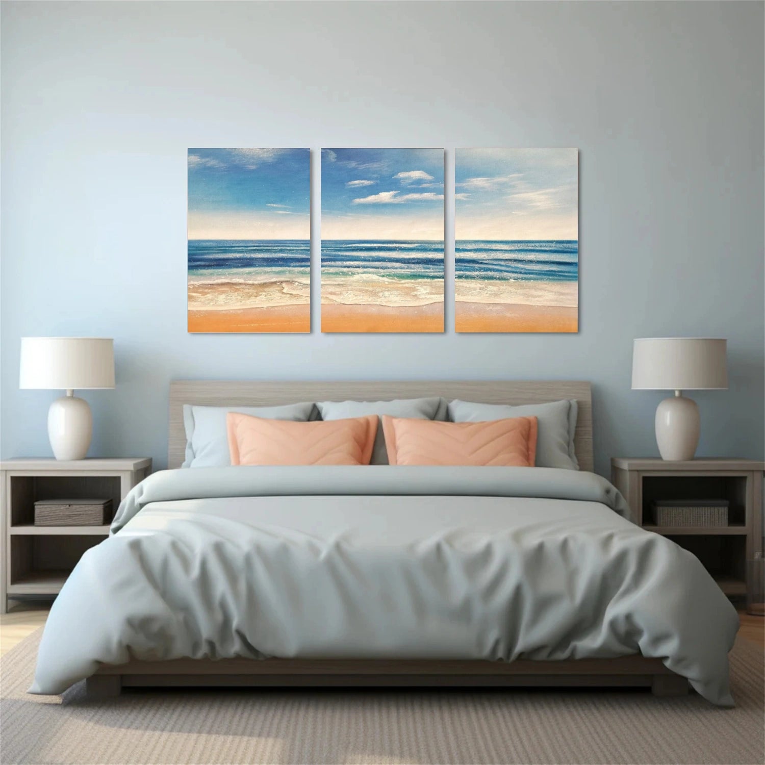 Sea & Sky Abstract Wall Art Set of 3 #MS239