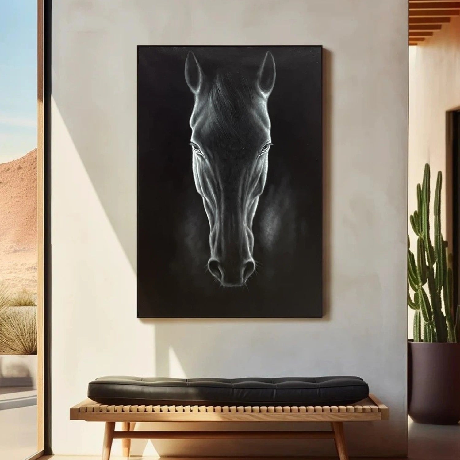 Abstract Animal Horse Wall Art #AL169