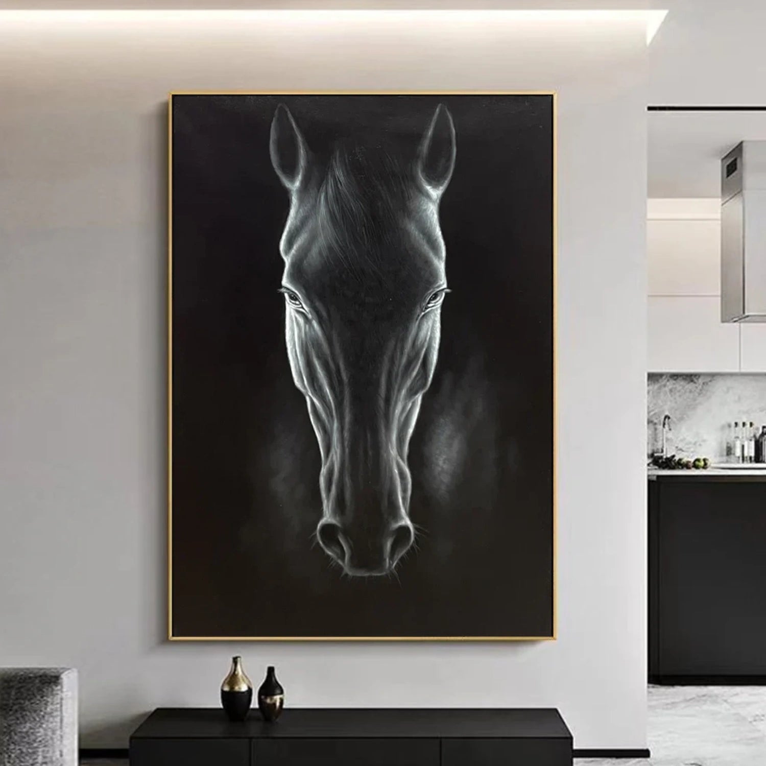 Abstract Animal Horse Wall Art #AL169