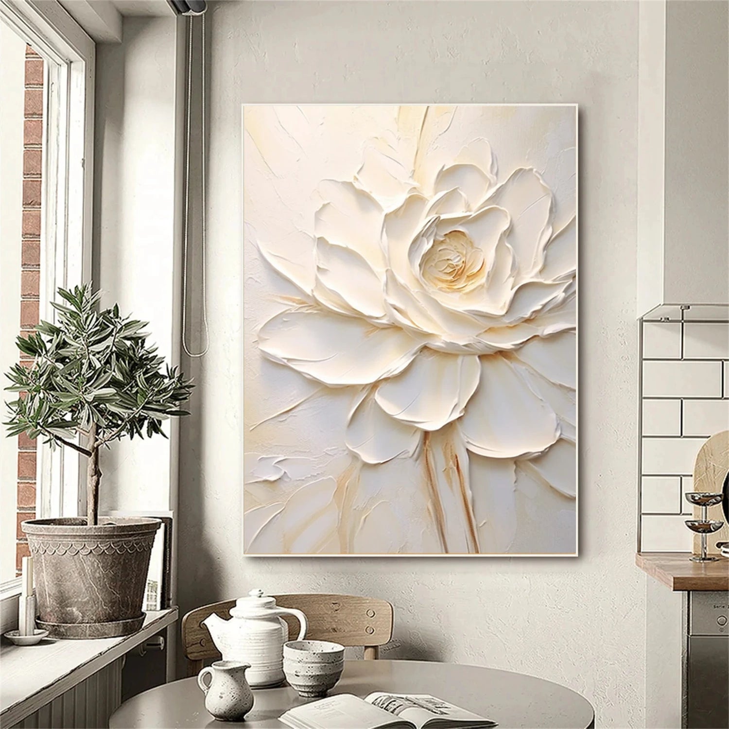 Flower & Tree Abstract Textured Wall Art #ML079