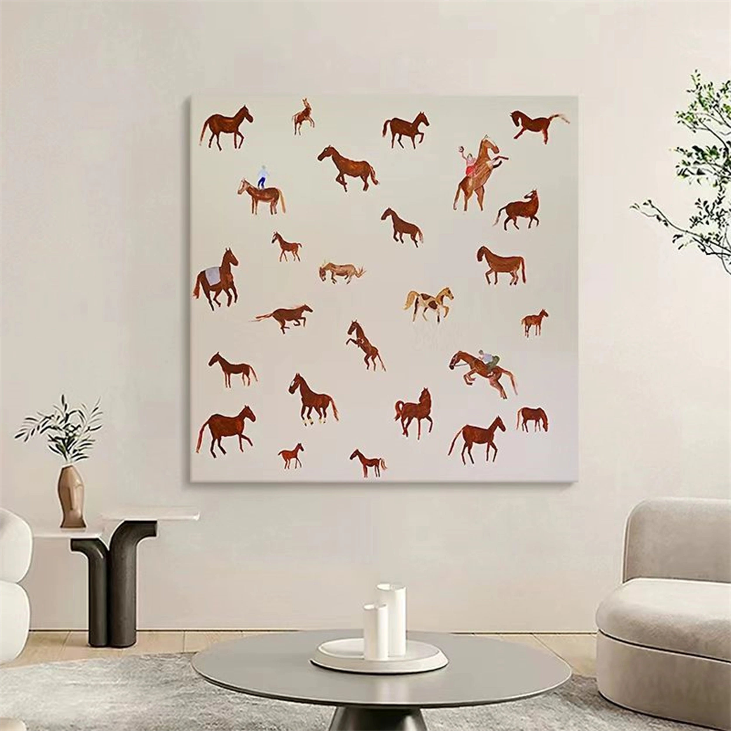 Colorful Horse Abstract Animal Wall Art #AL013