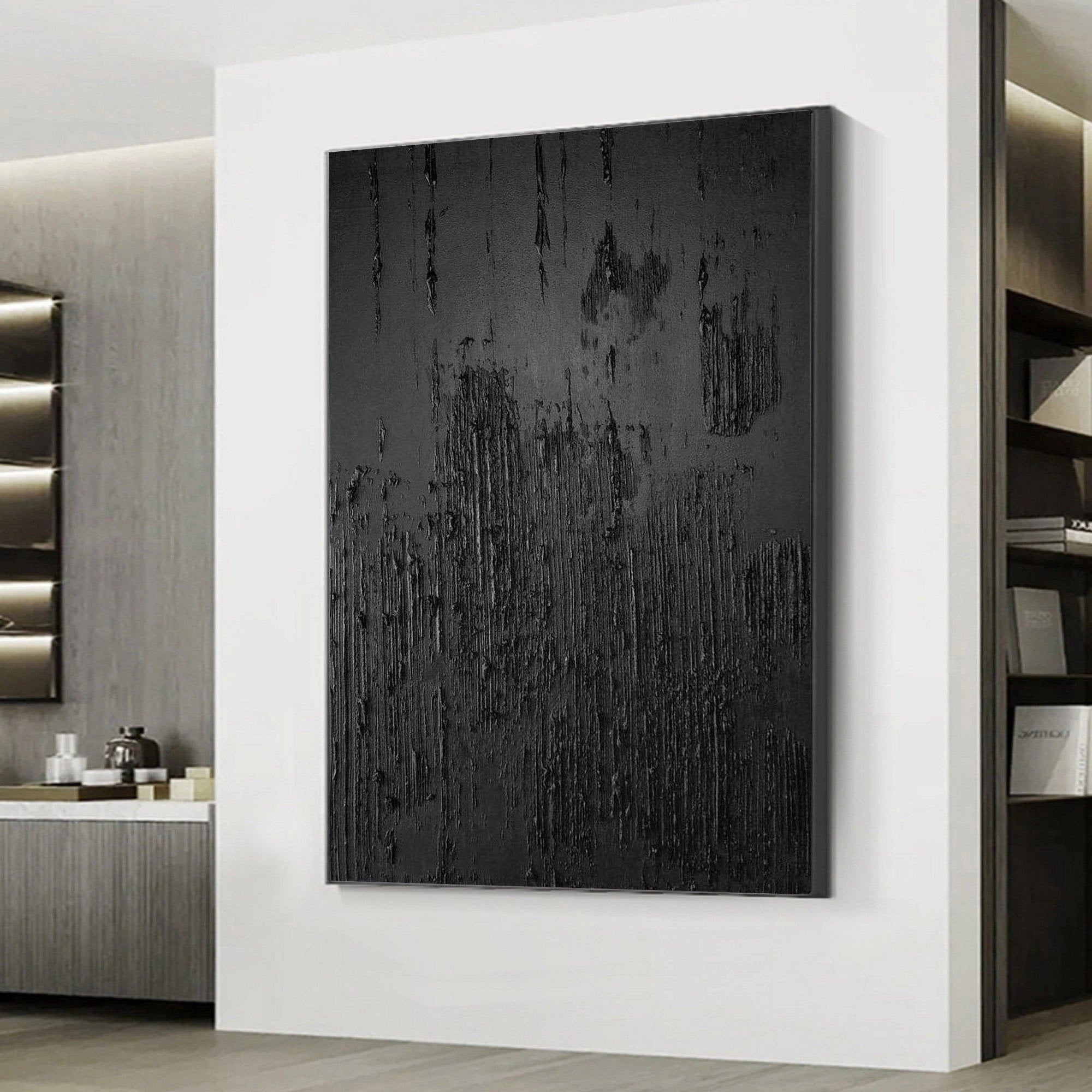 Original Plaster Textured Minimalist Painting Wall Decor by Artist