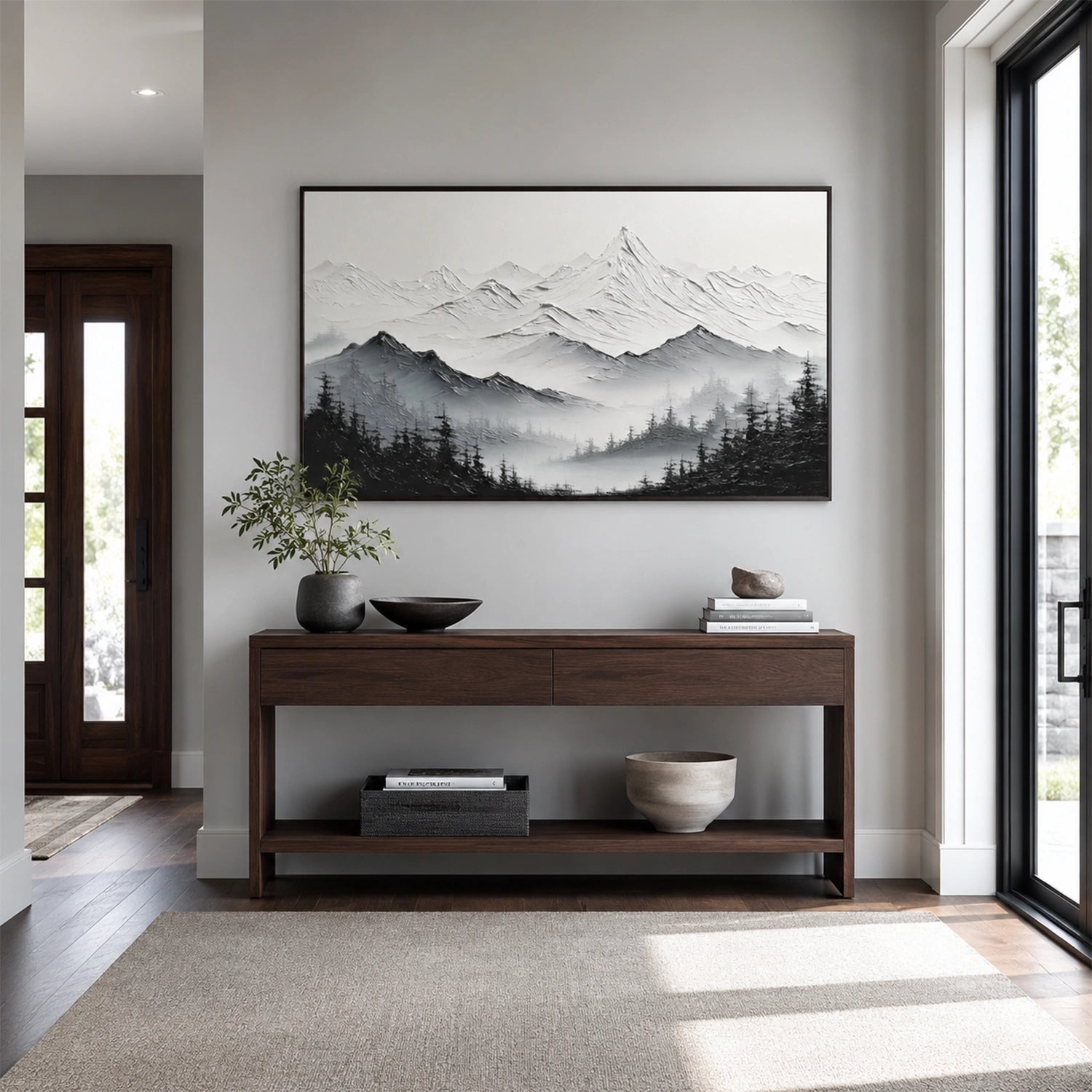 Abstract Mountain Canvas Art #MM416
