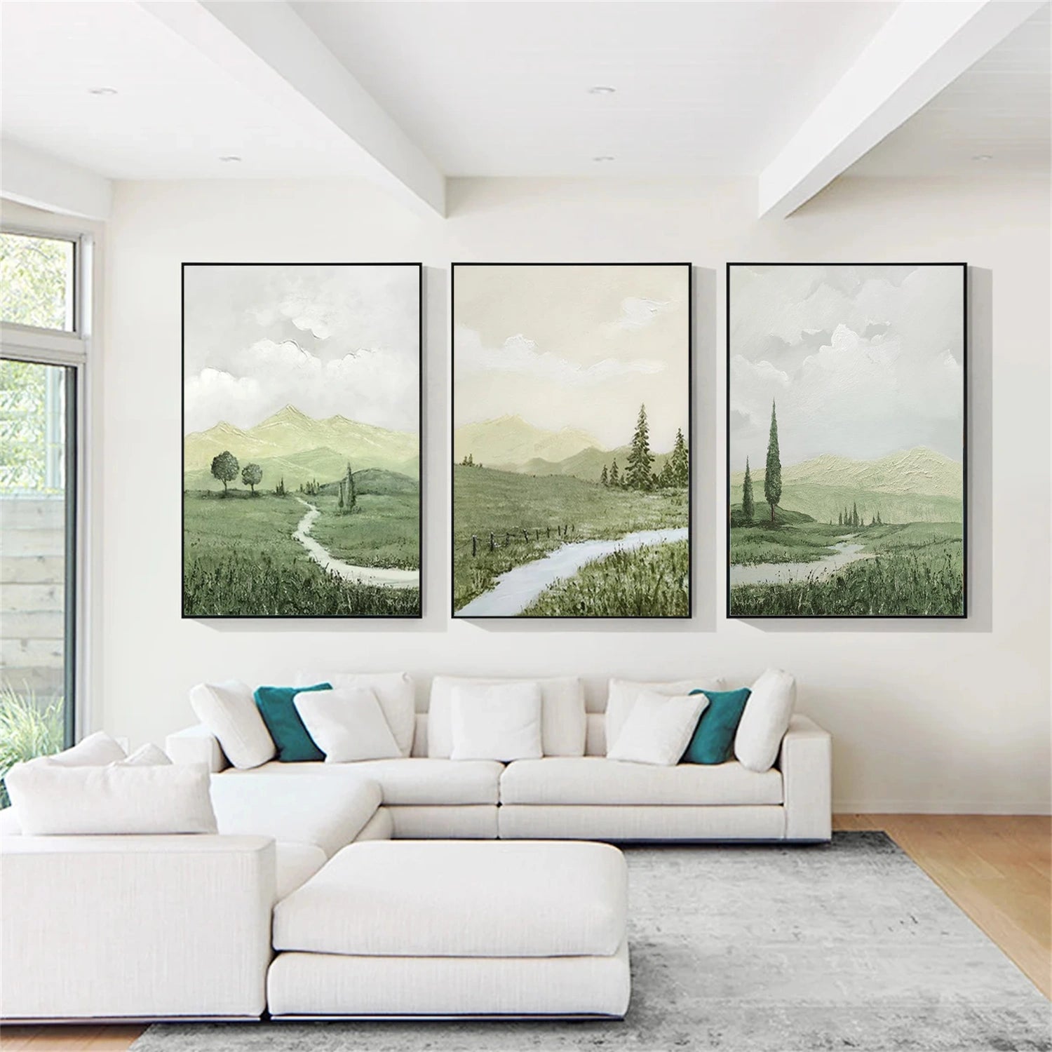 Flower & Tree Abstract Wall Art Set of 3 #ML140