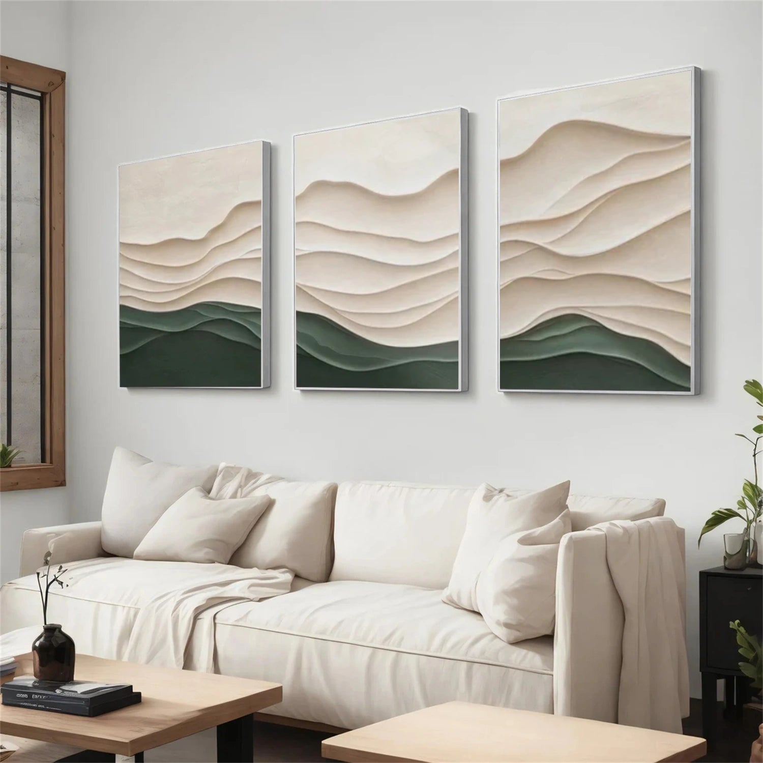 Minimalist Textured Canvas Art Set of 3 #MM290