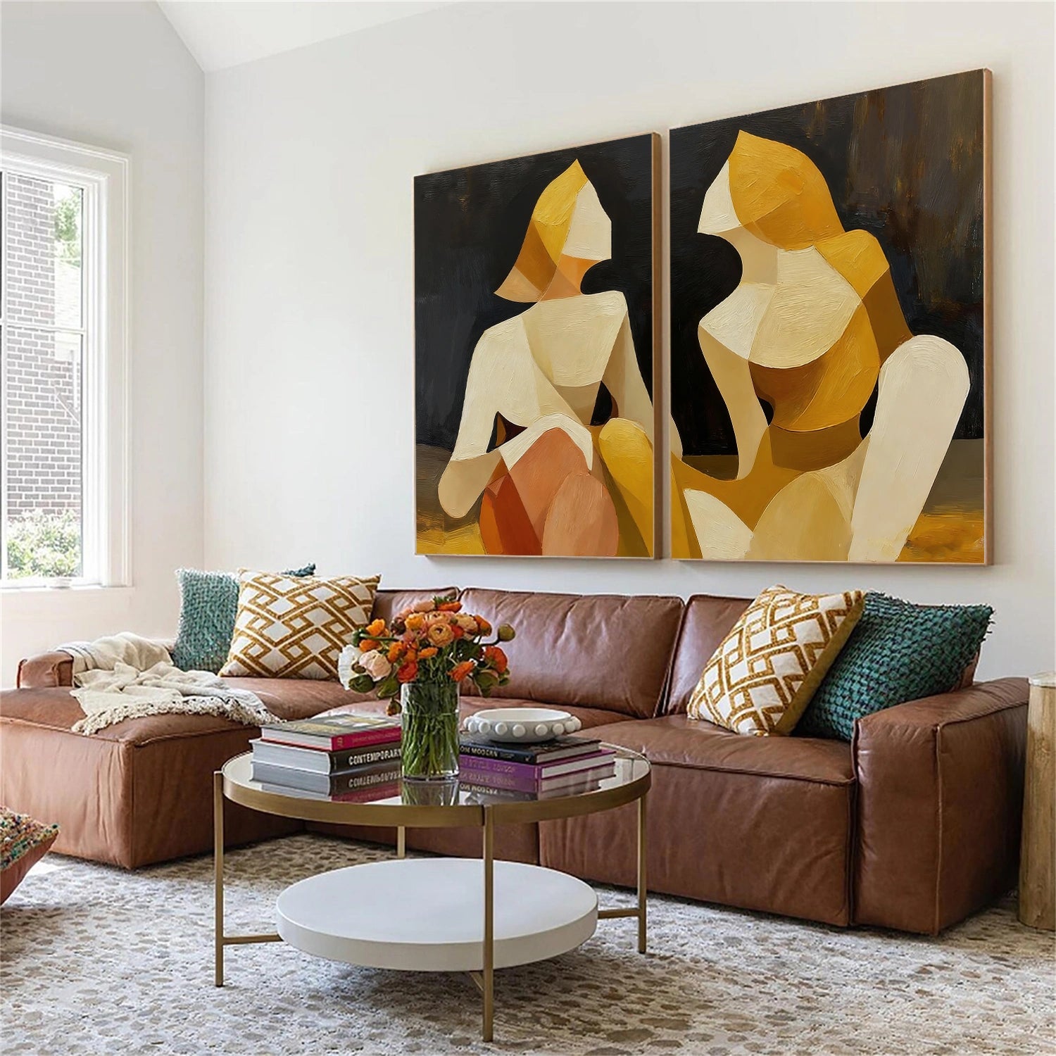 Abstract Portrait Wall Art Set of 2 #AP081