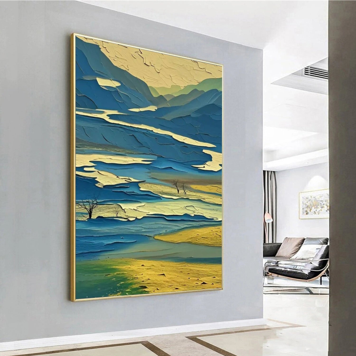 Abstract Mountain Canvas Art #MM276