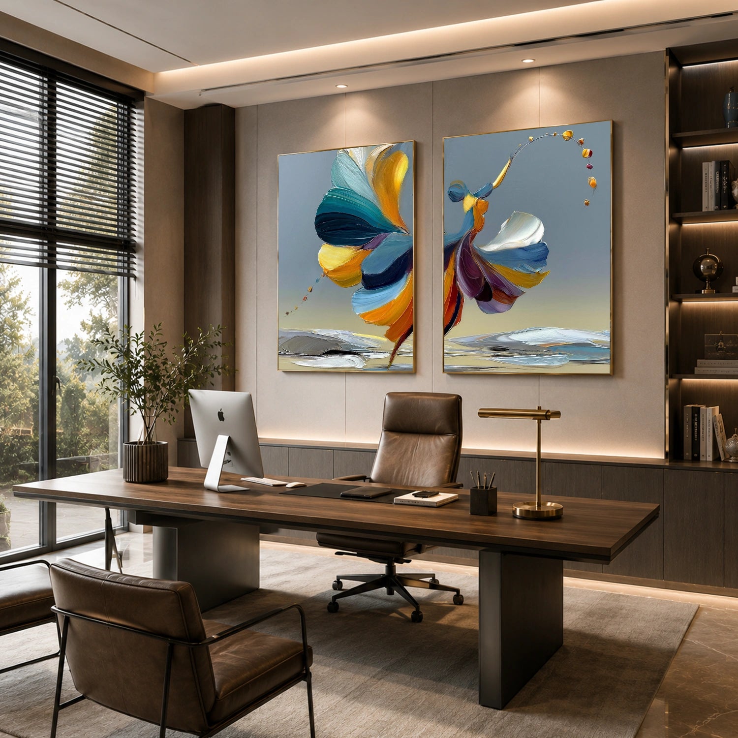 Abstract Portrait Wall Art Set of 2 #AP131