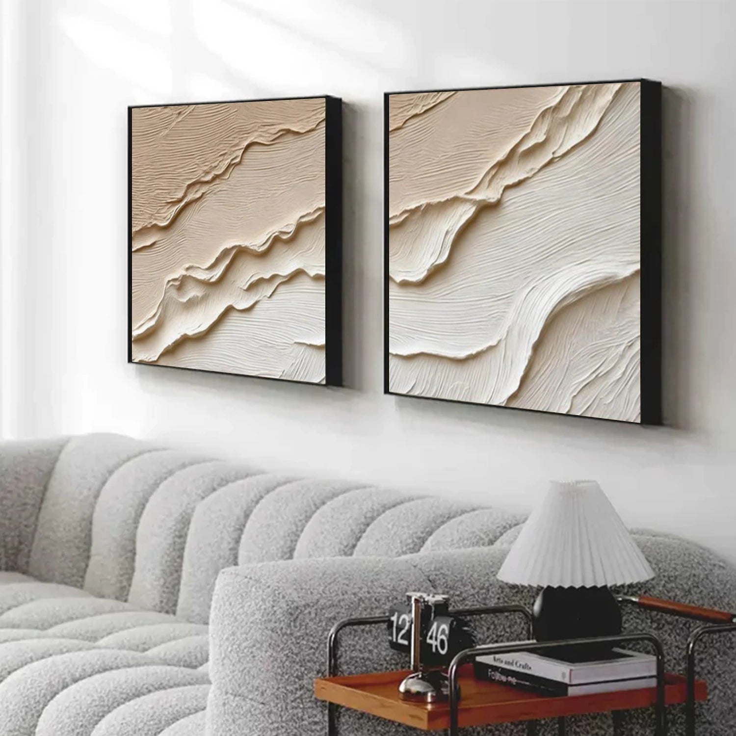 Minimalist Textured Canvas Art Set of 2 #MM378