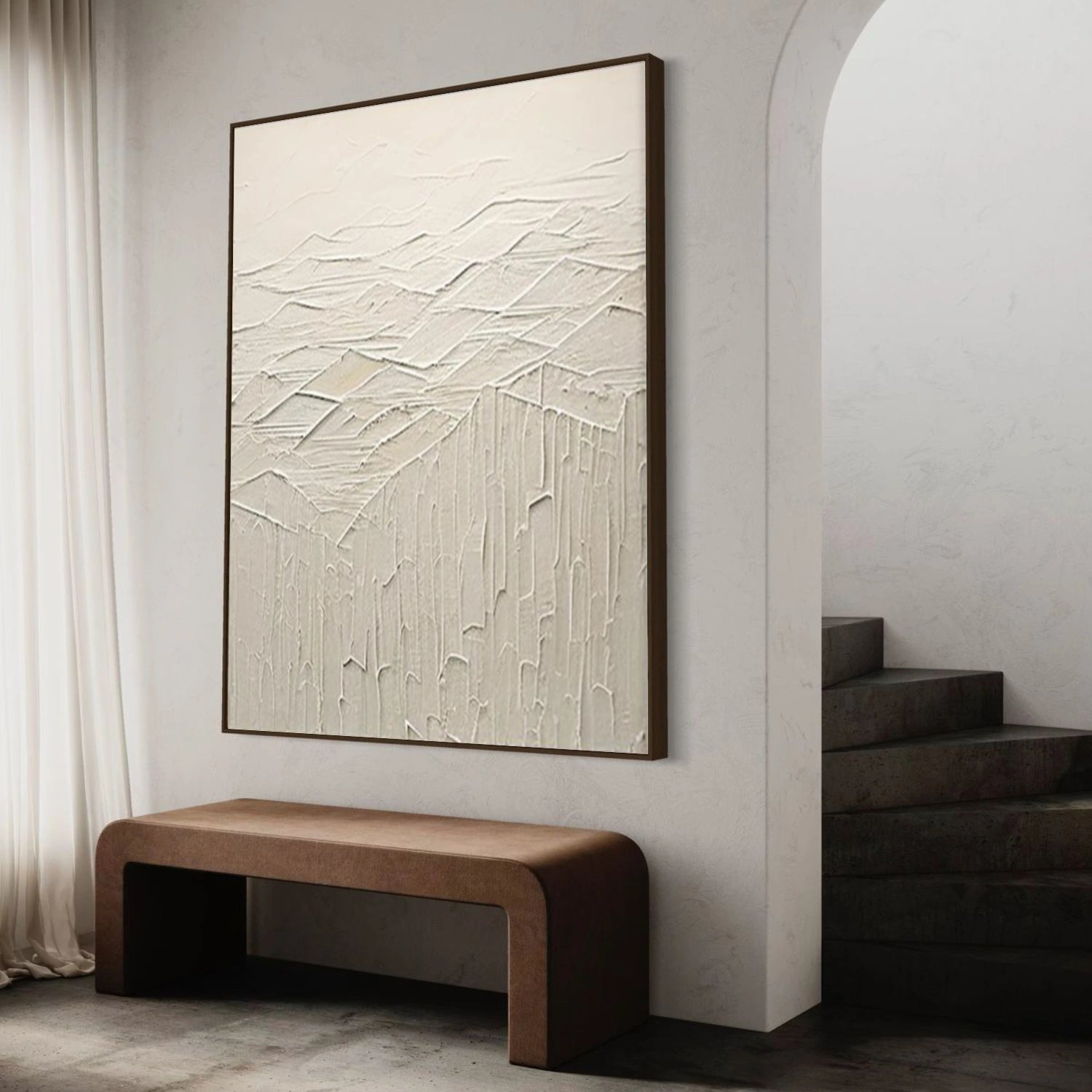 Minimalist Mountain Textured Canvas Art #MM331