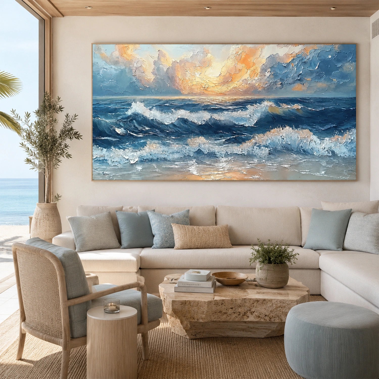 Sea & Sky Abstract Wall Art #MS353