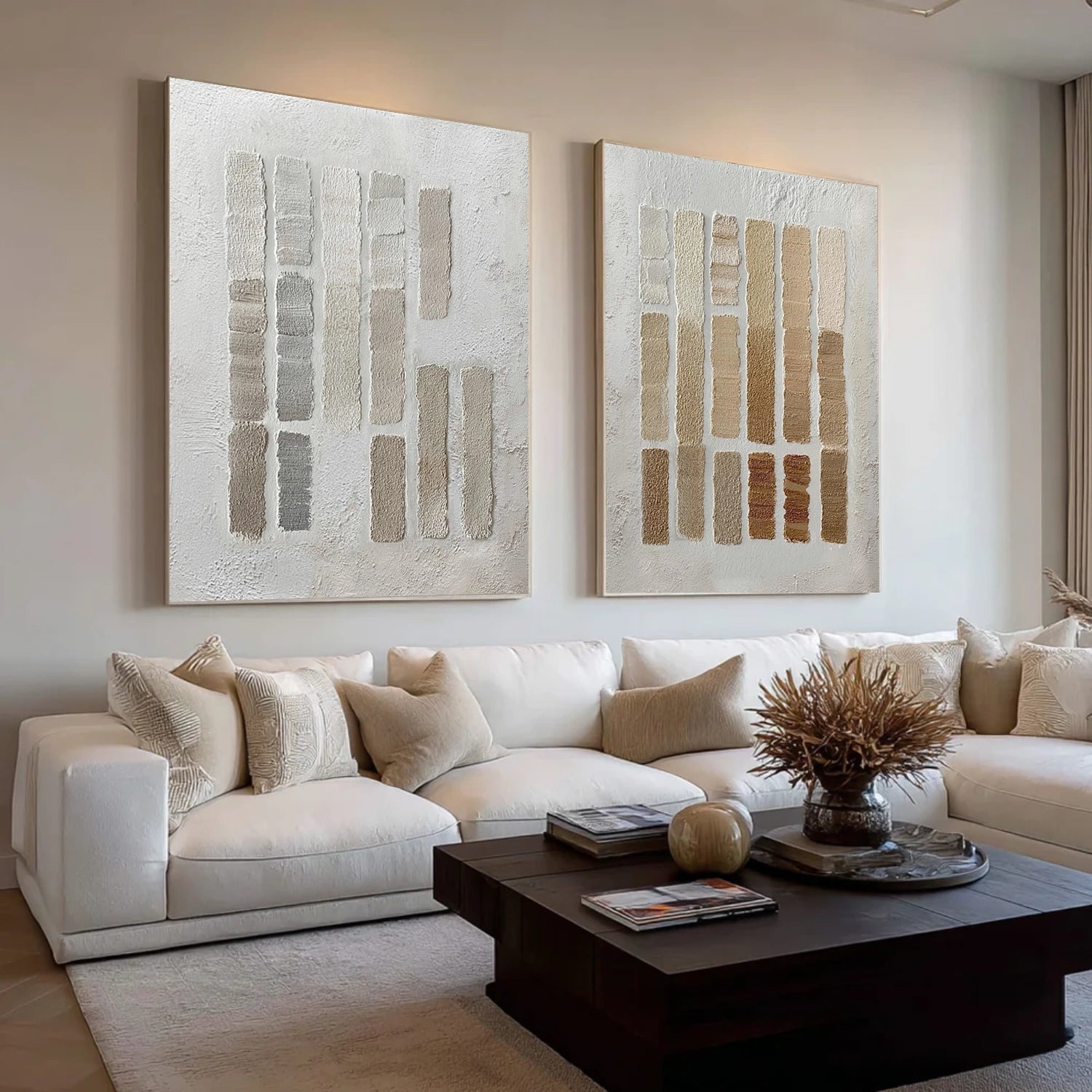 Wabi Sabi Textured Canvas Art Set of 2 #WS935