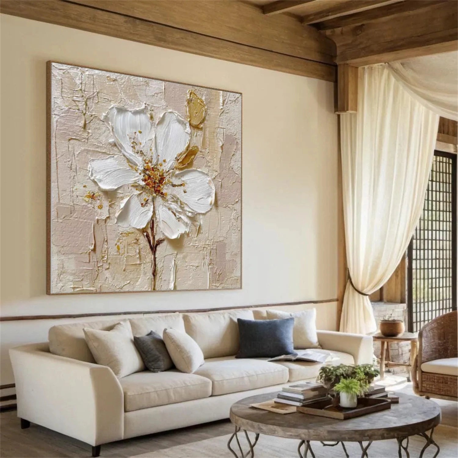 Flower & Tree Abstract Textured Wall Art #ML167