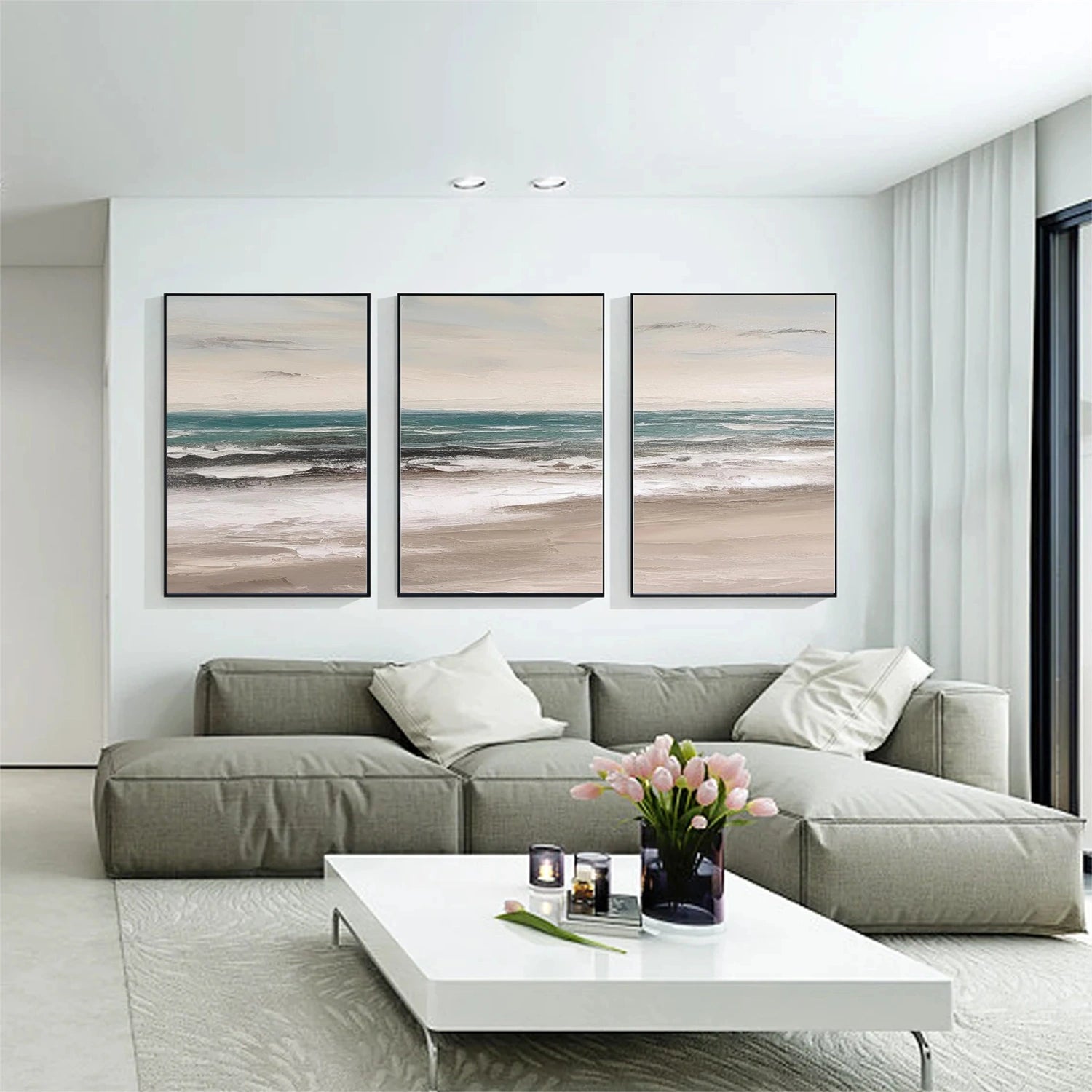 Sea & Sky Textured Art Set of 3 #MS108