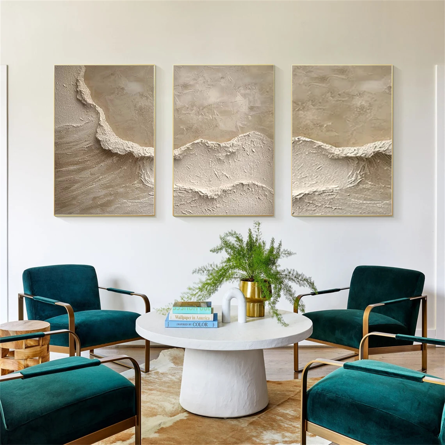Minimalist Textured Canvas Art Set of 3 #MM257