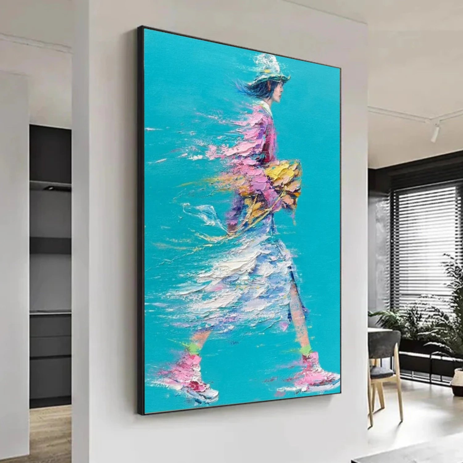 Abstract Portrait Textured Wall Art #AP072