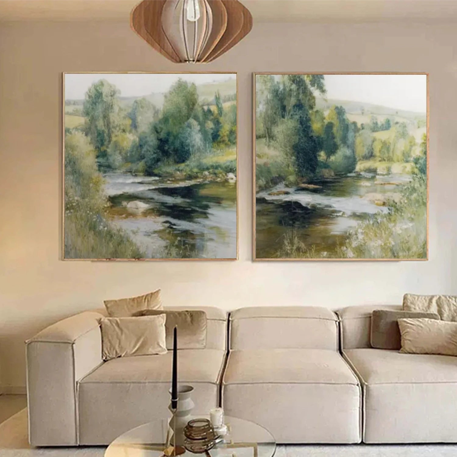 Flower & Tree Abstract Wall Art Set of 2 #ML158