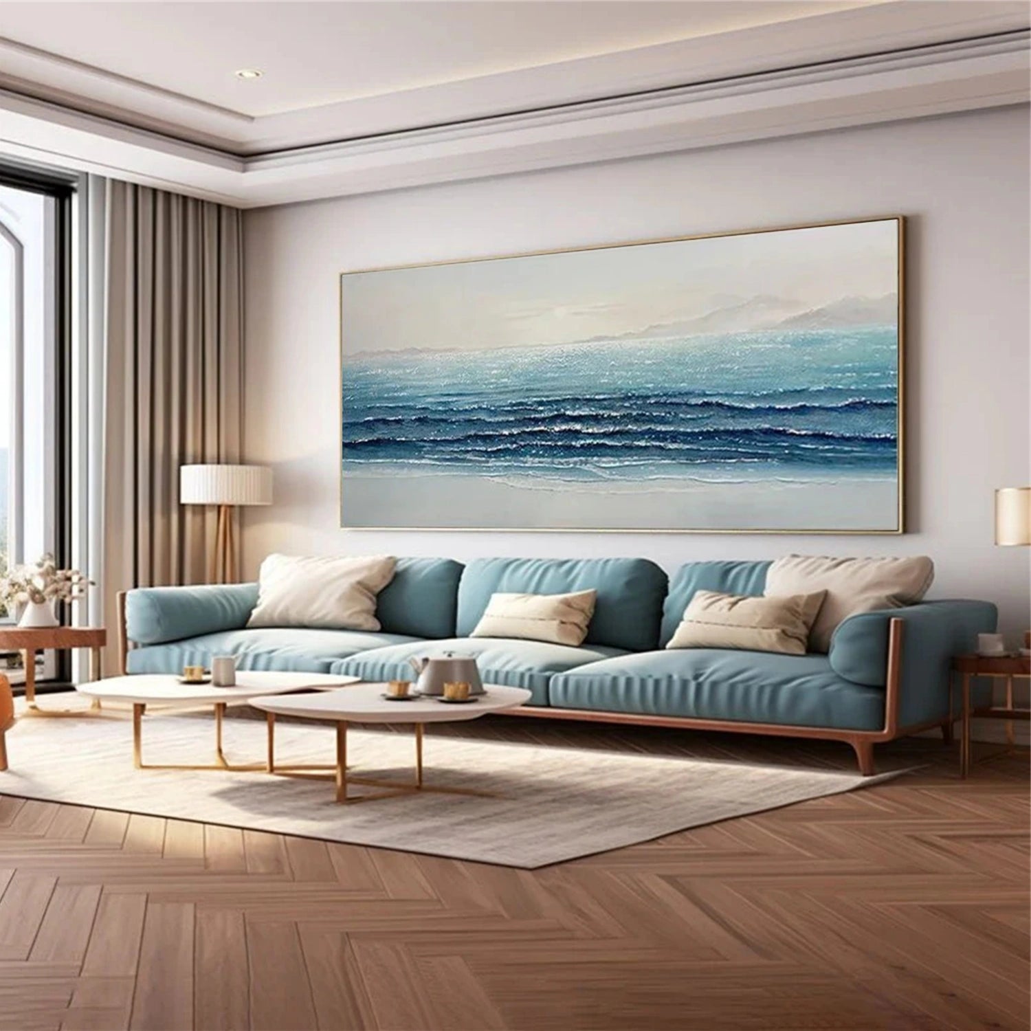 Sea & Sky Abstract Textured Wall Art #MS206