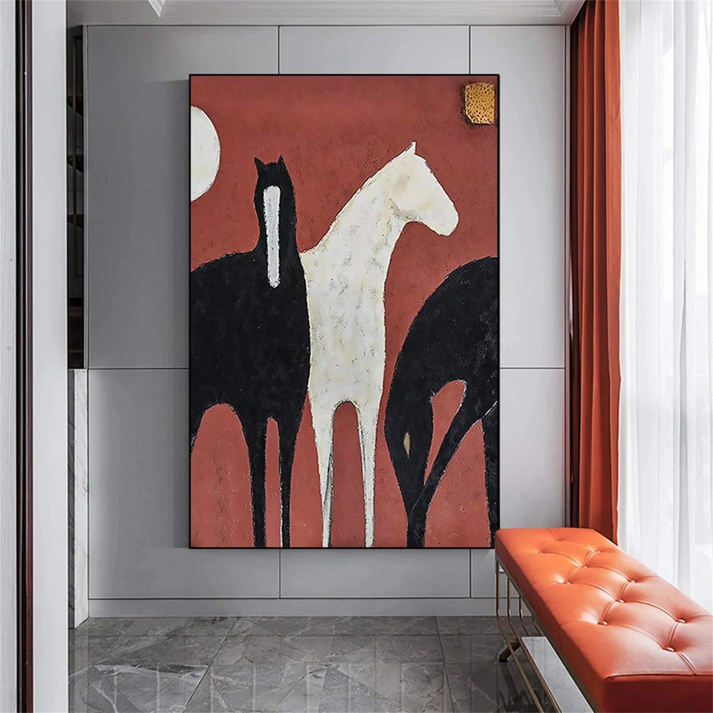 Colorful Horse Abstract Animal Wall Art #AL005