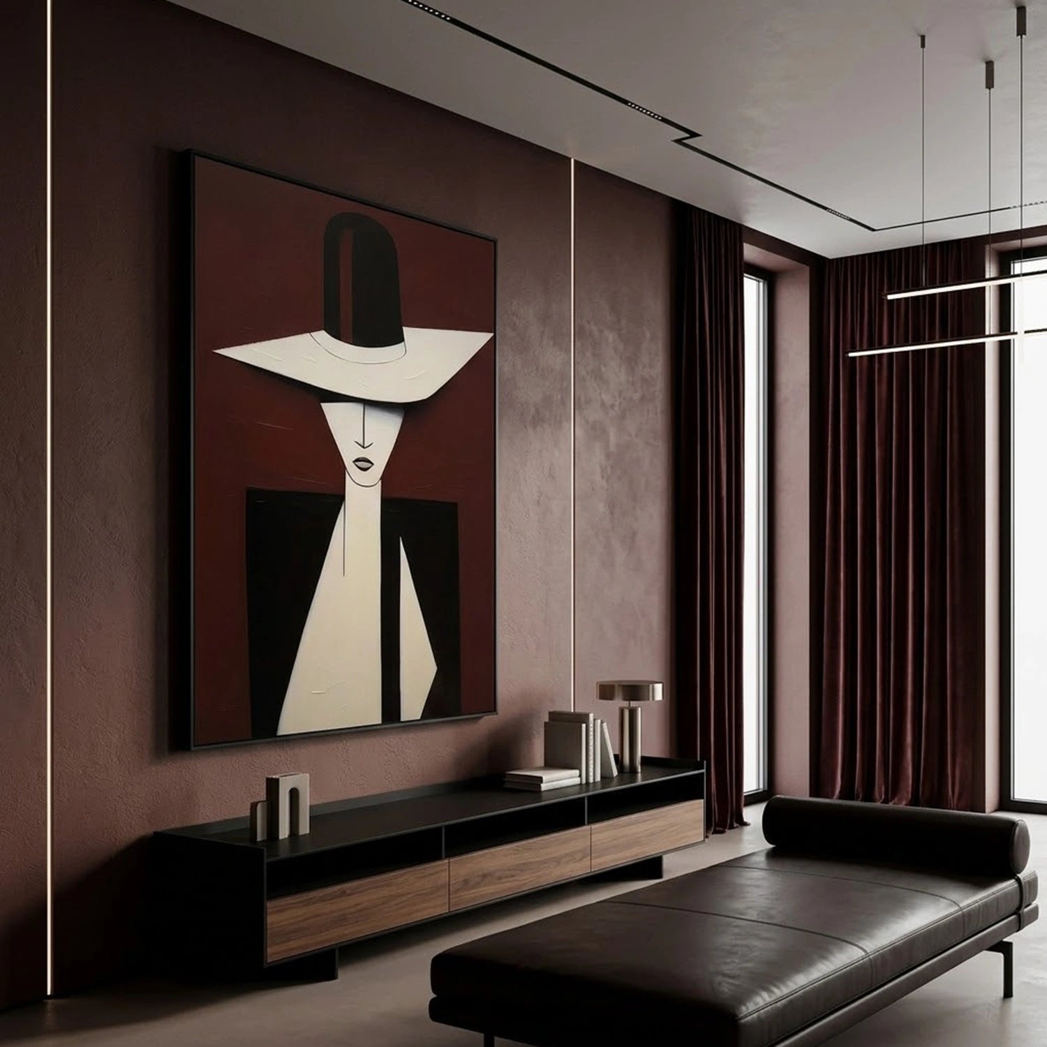 Abstract Portrait Wall Art #AP136