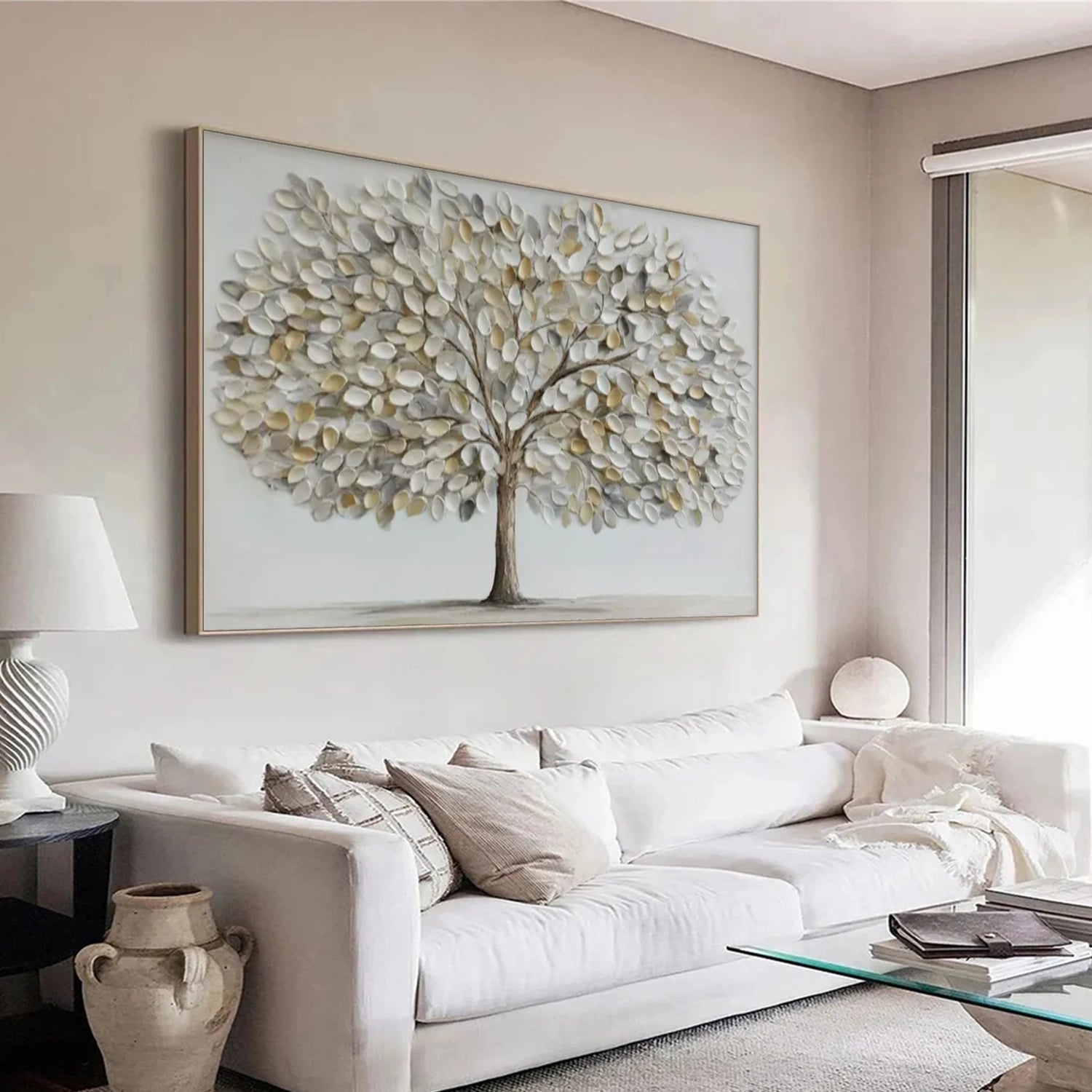 Flower & Tree Abstract Textured Wall Art #ML148