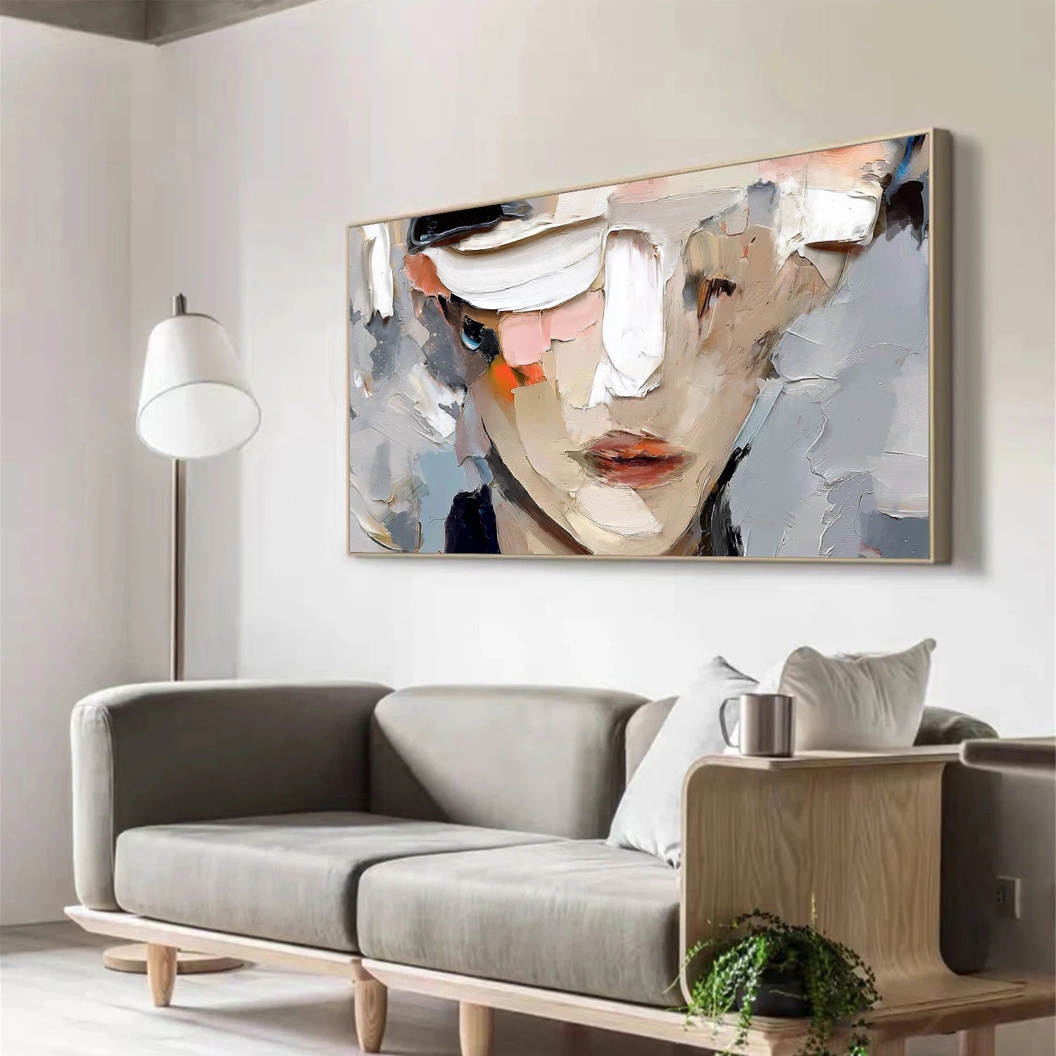 Abstract Portrait Textured Wall Art #AP122