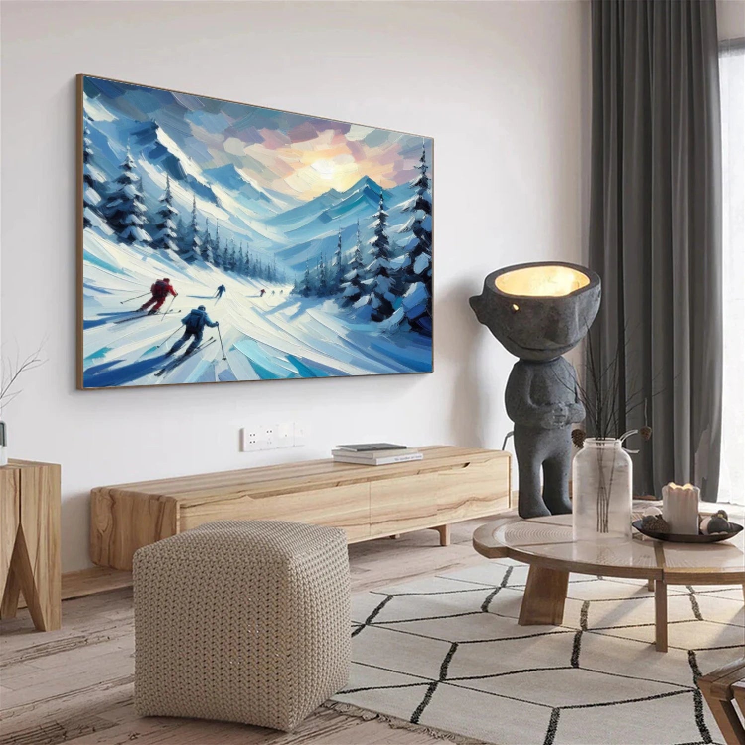 Skiing Sport Wall Art #SA053