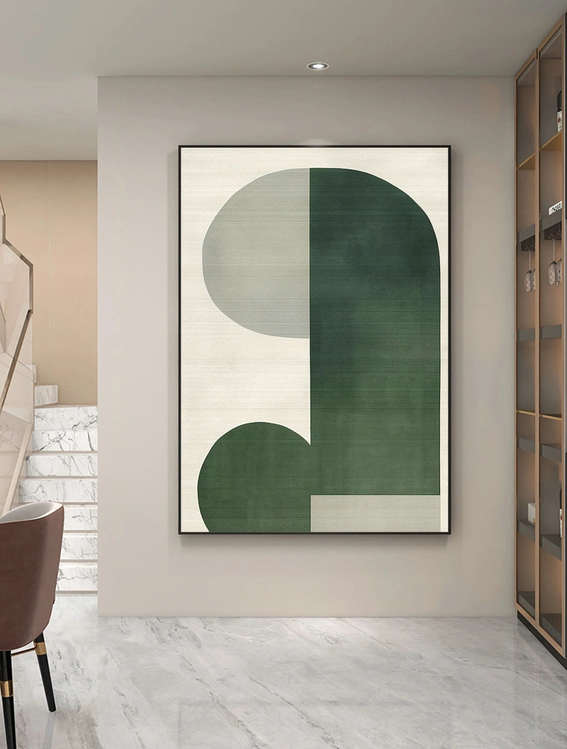 Green Abstract Art Painting #WS451
