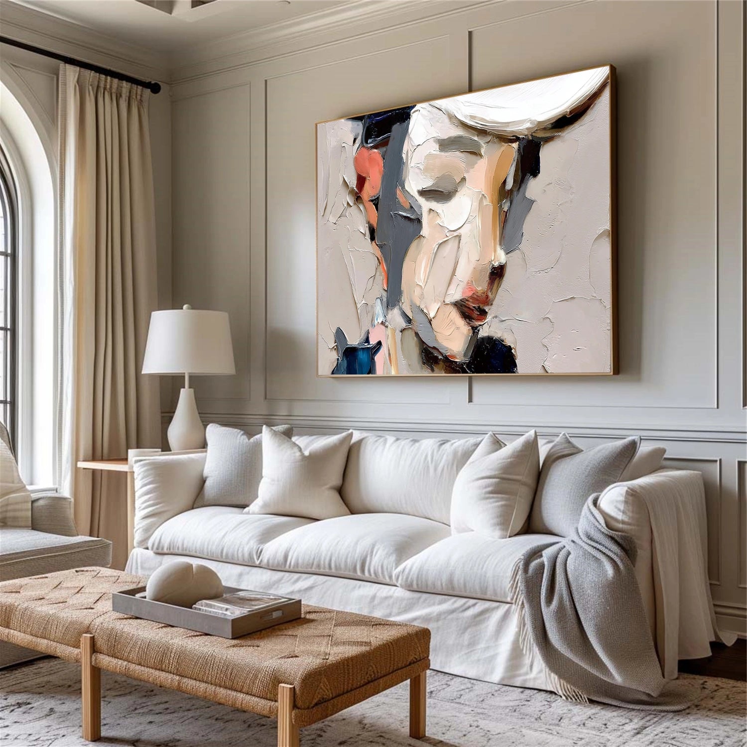 Abstract Portrait Textured Wall Art #AP123