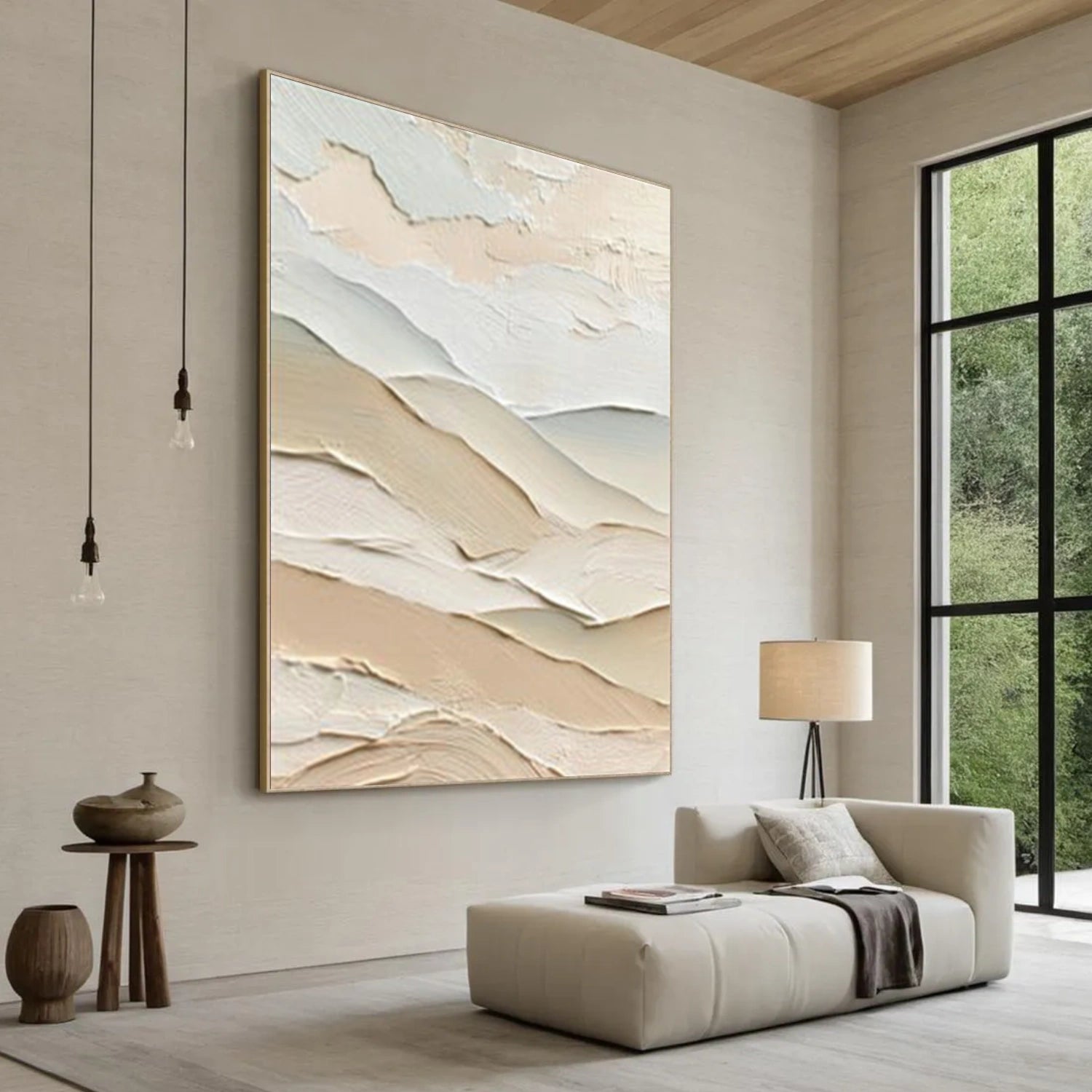 Minimalist Mountain Textured Canvas Art #MM350