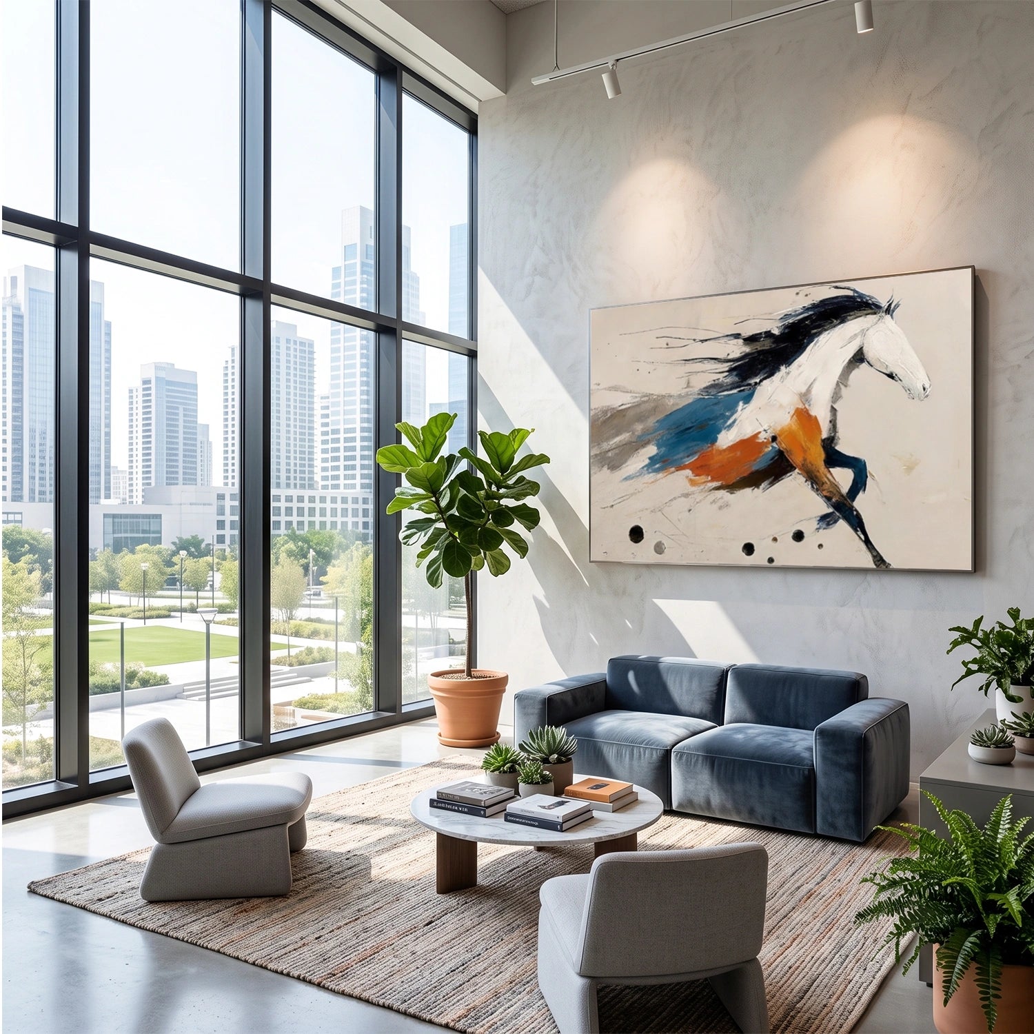 Abstract Animal Horse Wall Art #AL211