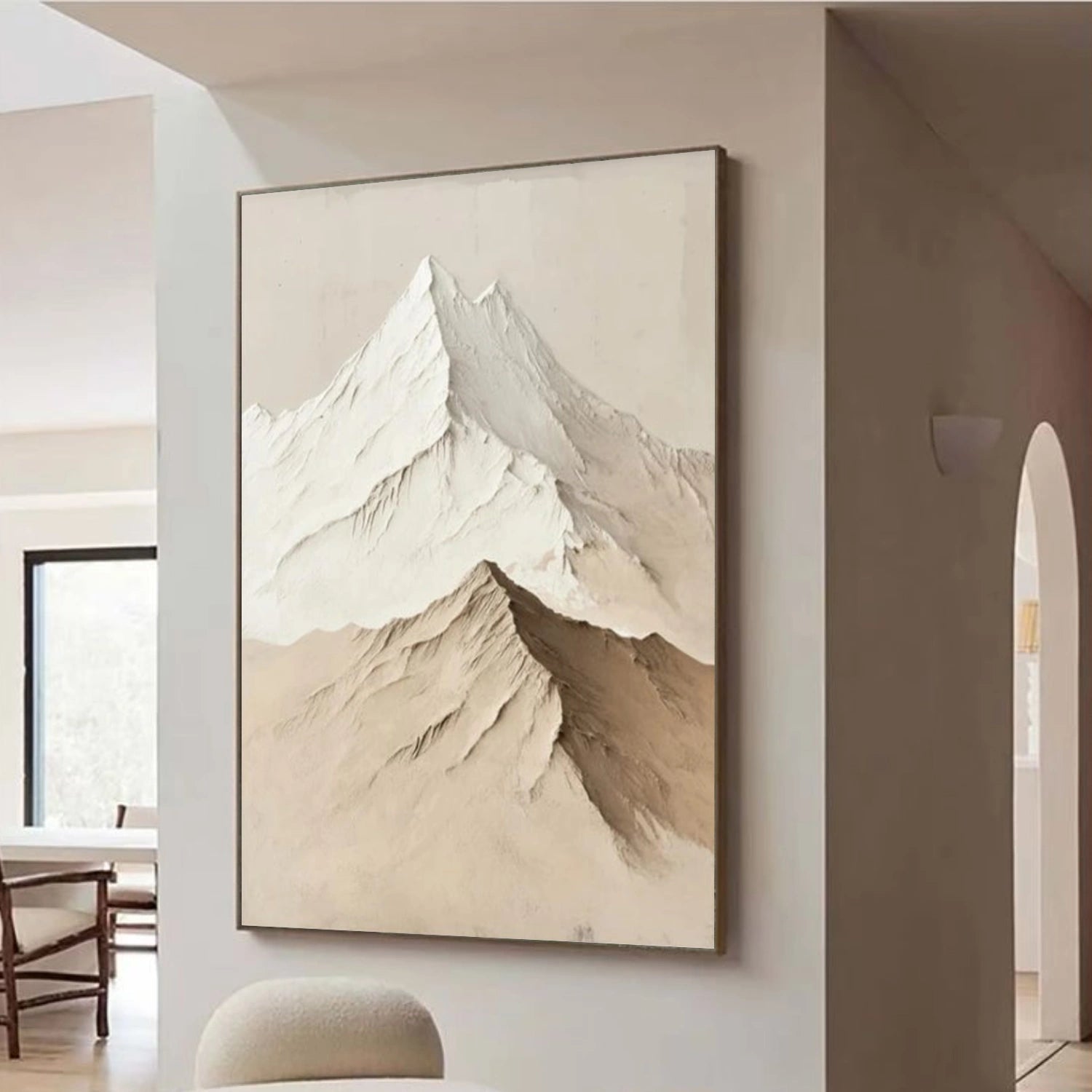 Minimalist Mountain Textured Canvas Art #MM351
