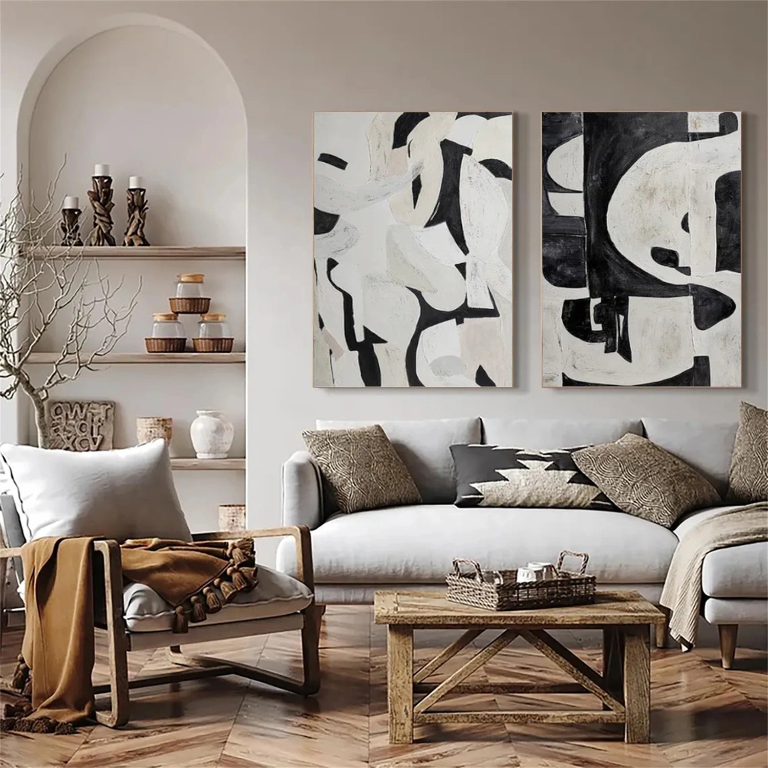 Minimalist Canvas Art Set of 2 #MM265