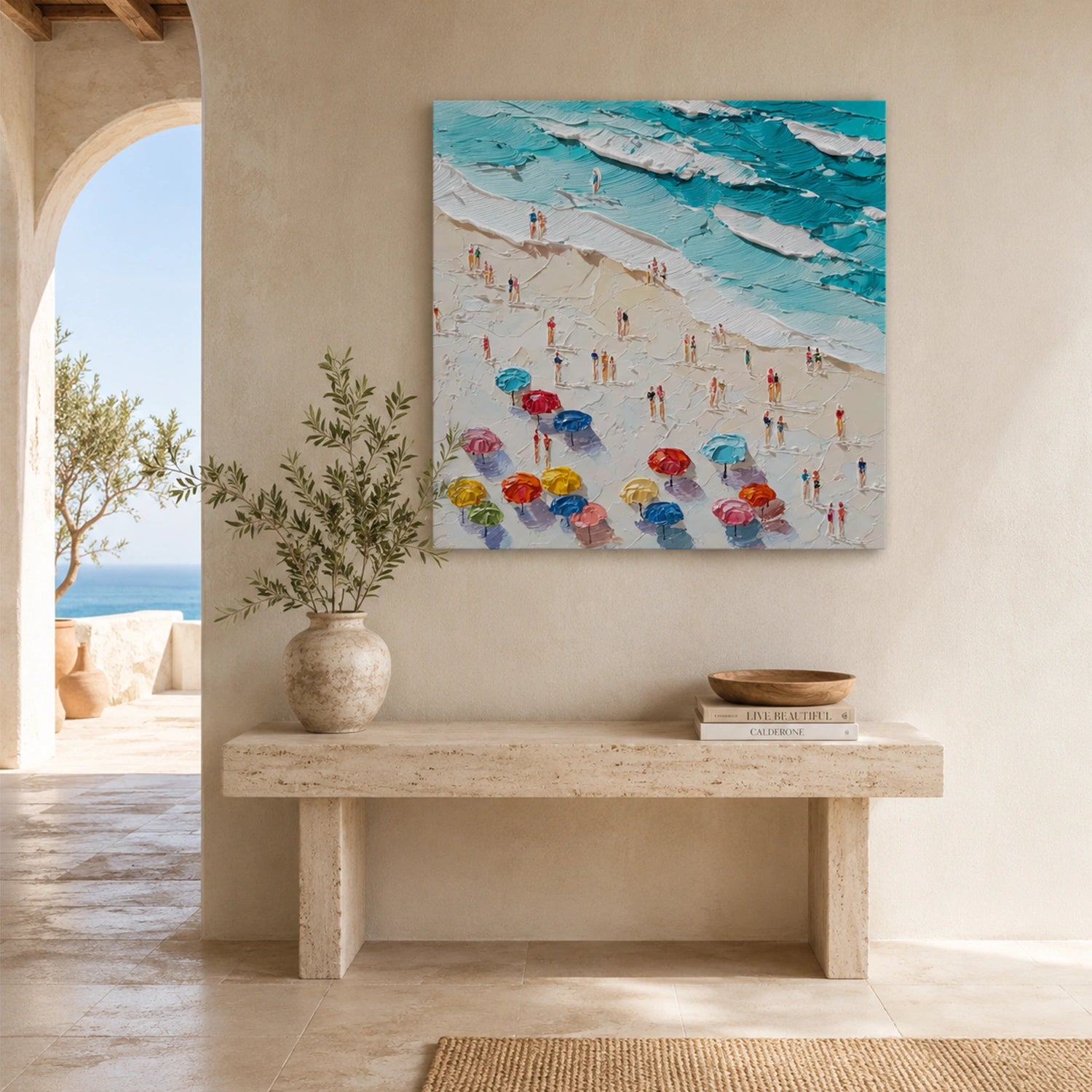 Sea & Sky Abstract Textured Wall Art #MS332