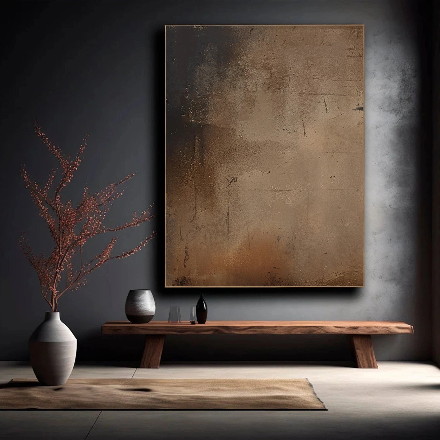 Beige and Brown Abstract Tranquility #WS519