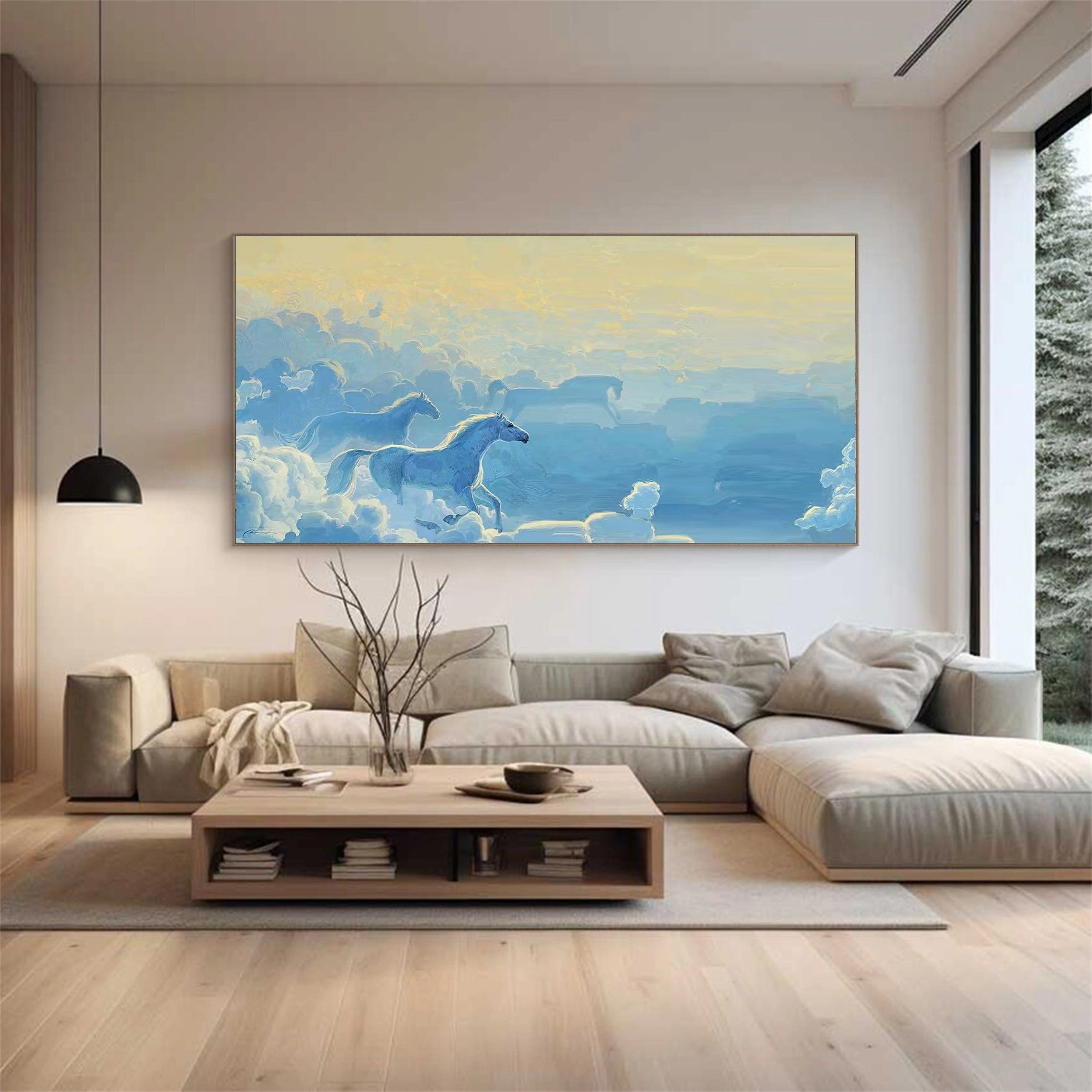 Colorful Horse Abstract Animal Wall Art #AL012