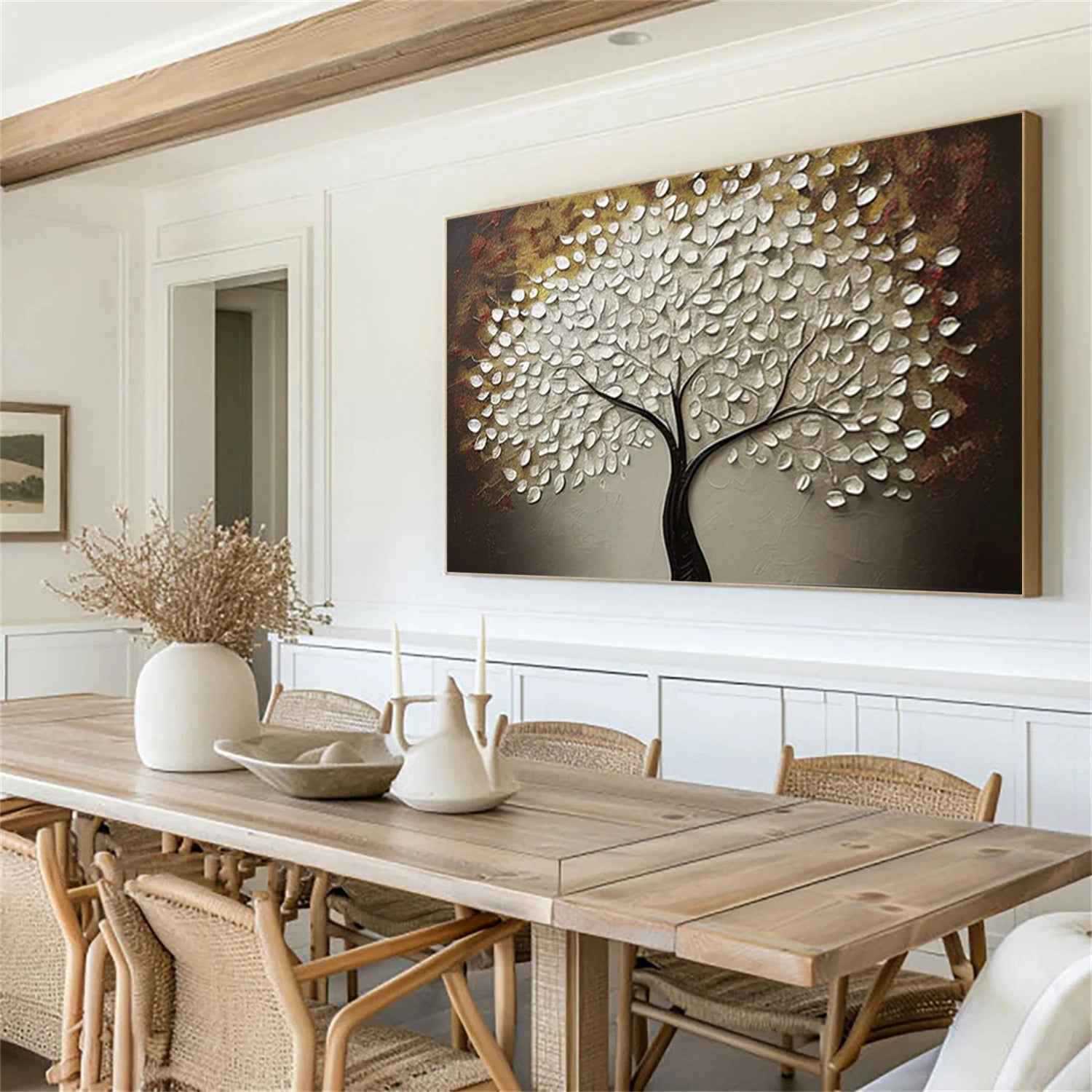 Flower & Tree Abstract Textured Wall Art #ML145