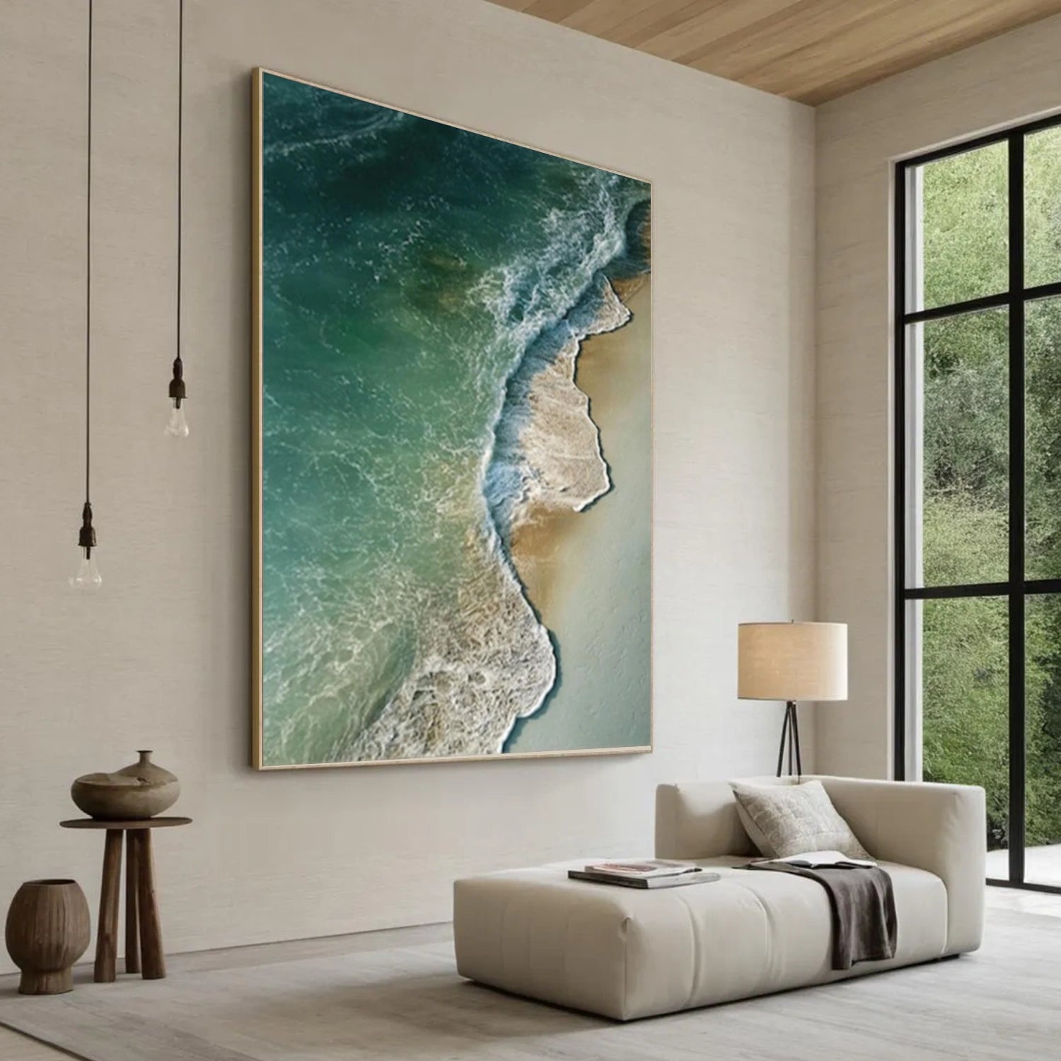 Sea & Sky Abstract Textured Wall Art #MS208