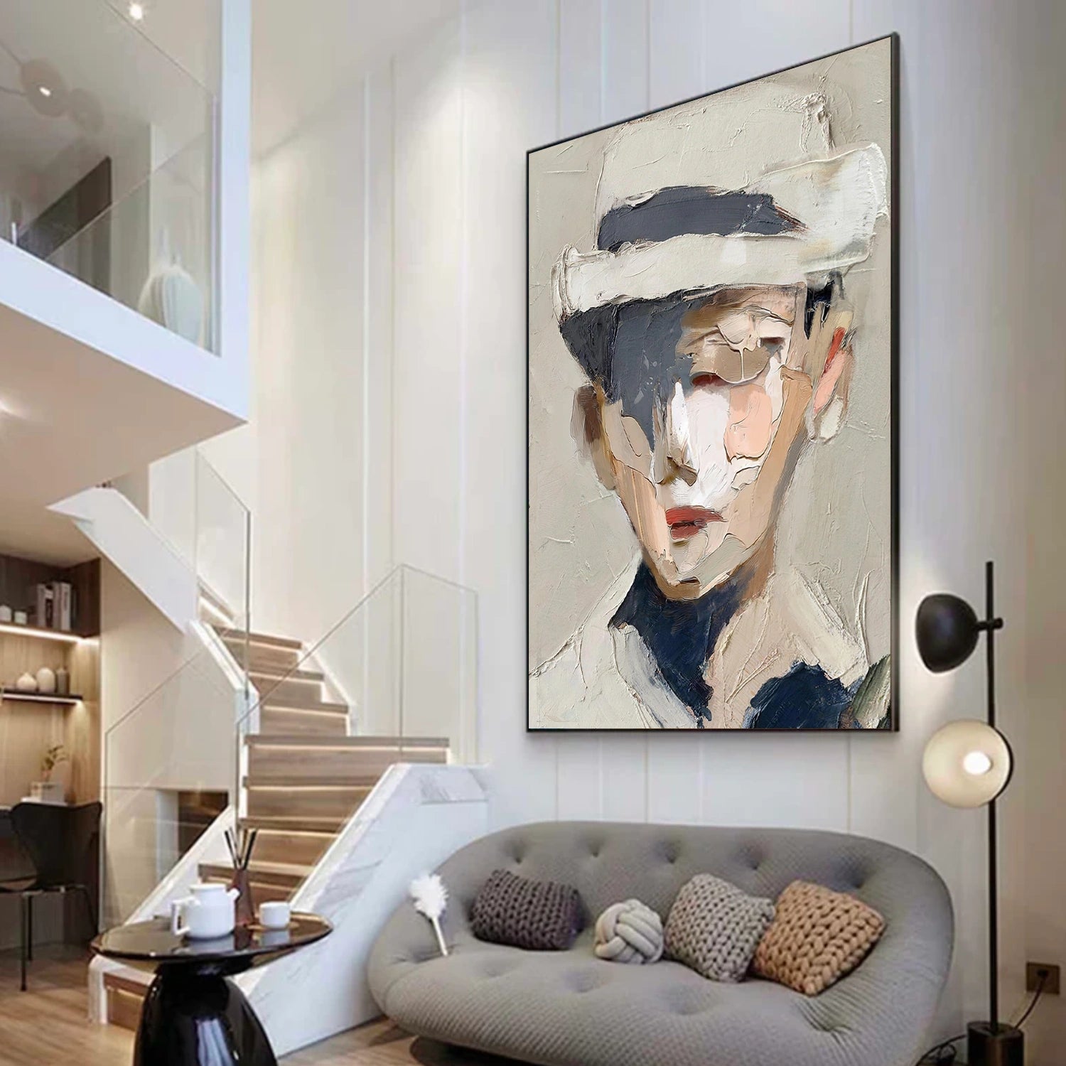 Abstract Portrait Textured Wall Art #AP120