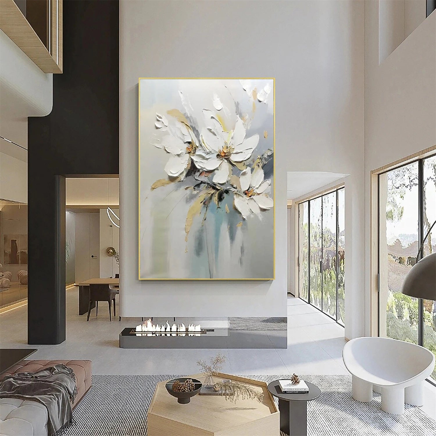 Flower & Tree Abstract Textured Wall Art #ML121