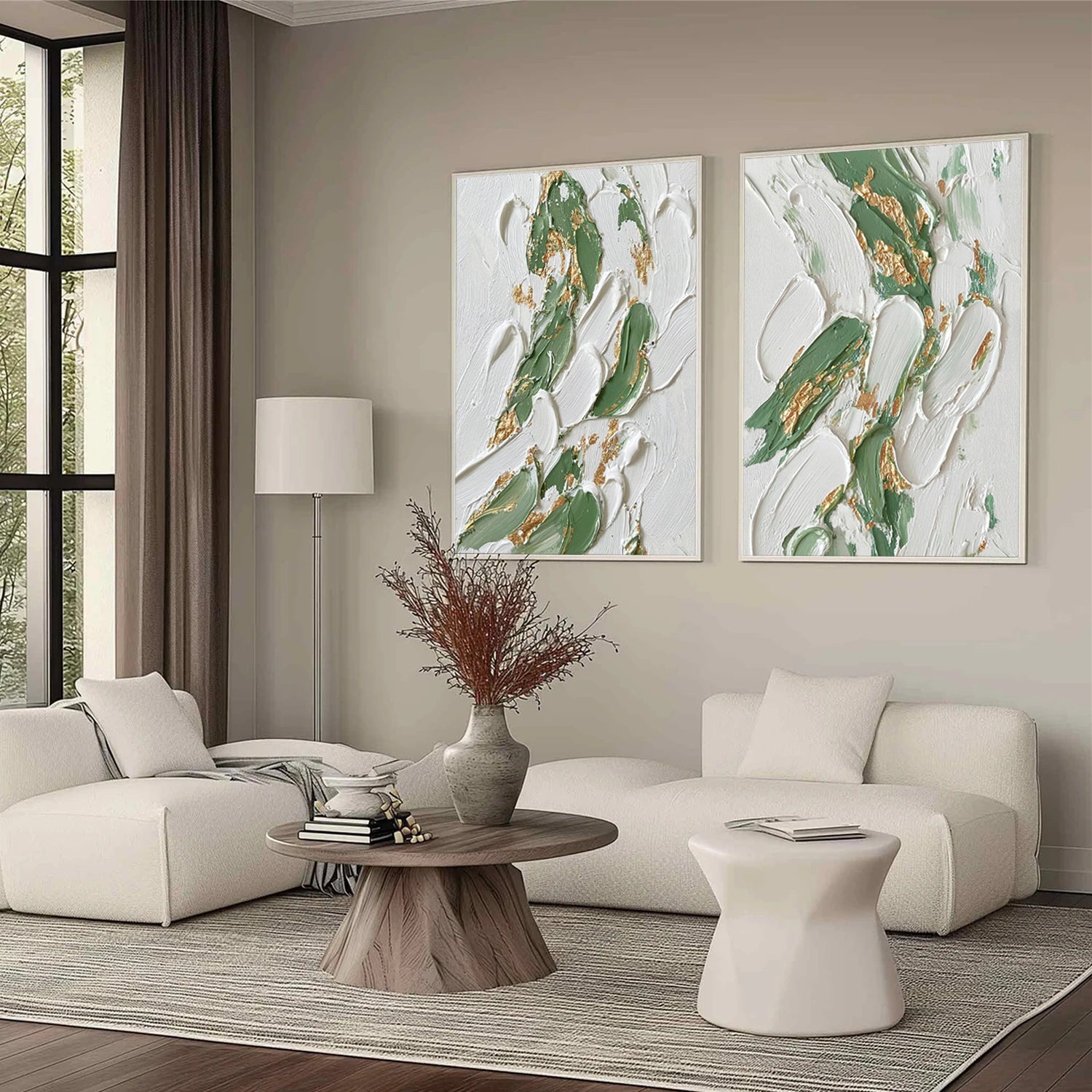 Abstract Textured Canvas Art Set of 2 #WS1002