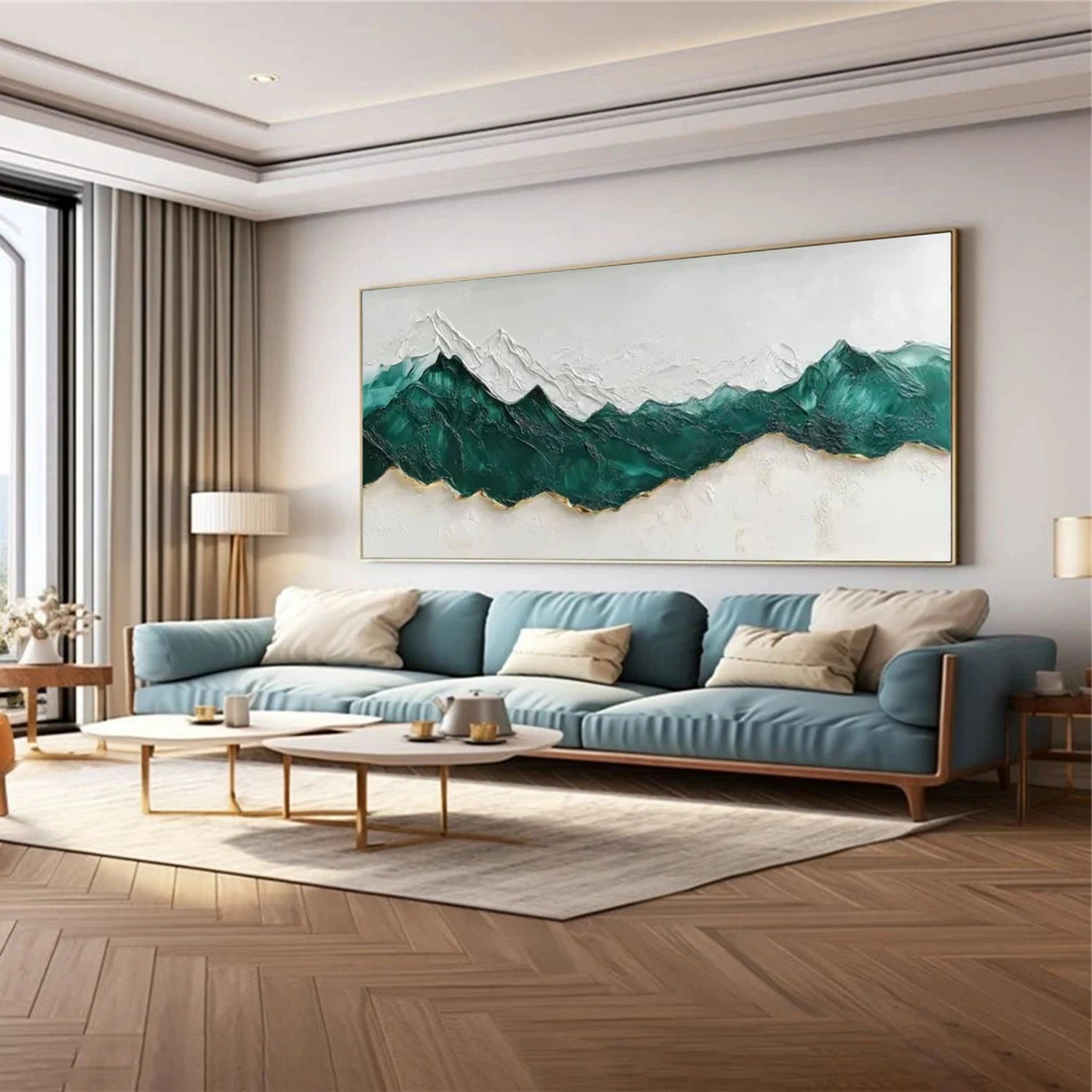 Minimalist Mountain Textured Canvas Art #MM322