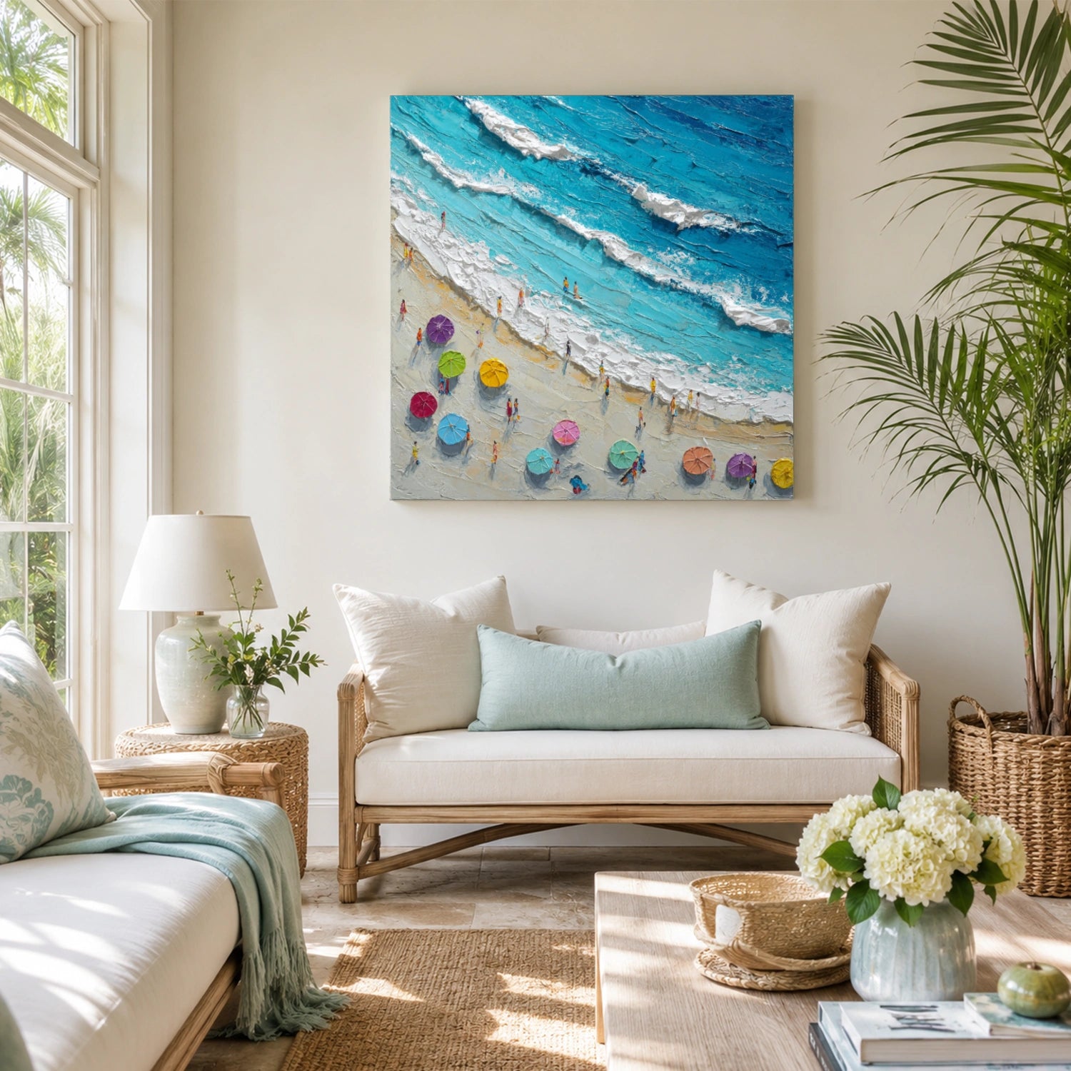 Sea & Sky Abstract Textured Wall Art #MS324