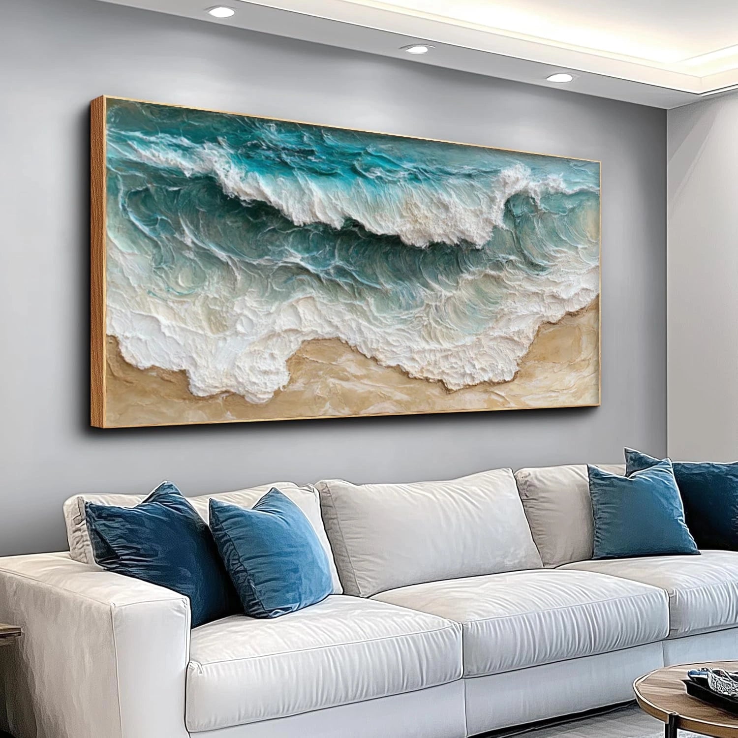 Sea & Sky Abstract Textured Wall Art #MS207