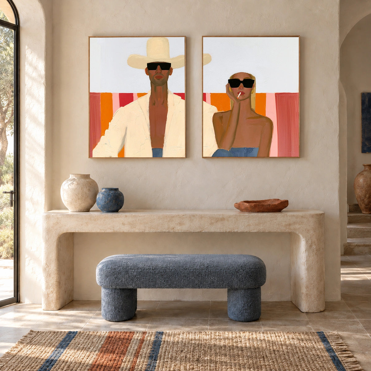 Abstract Portrait Wall Art Set of 2 #AP150